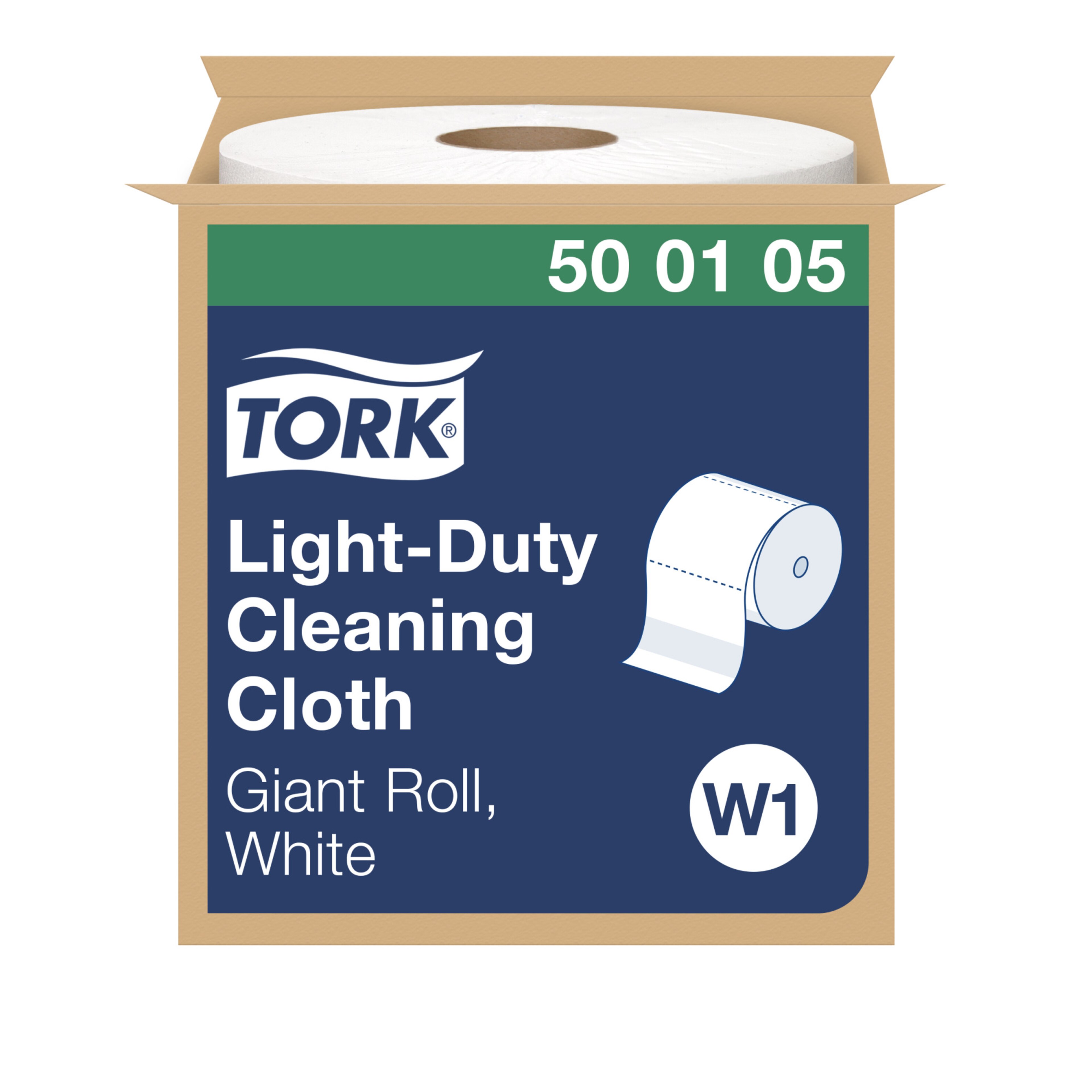 Tork Light Duty Cleaning Cloth Giant Roll White W1