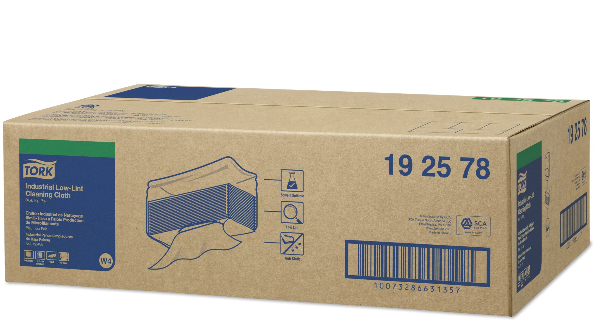 se　904040 Tork Industrial Low-Lint Cleaning Cloth, Top-Pak