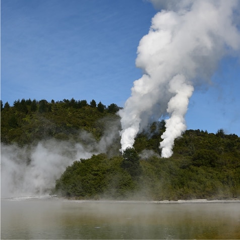 Image of geothermal steam at Kawerau