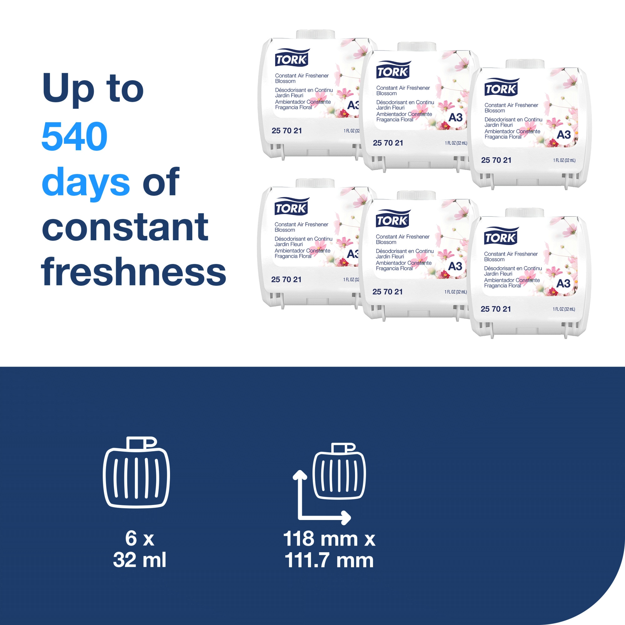 Tork Constant Air Freshener Refill, Blossom A3
