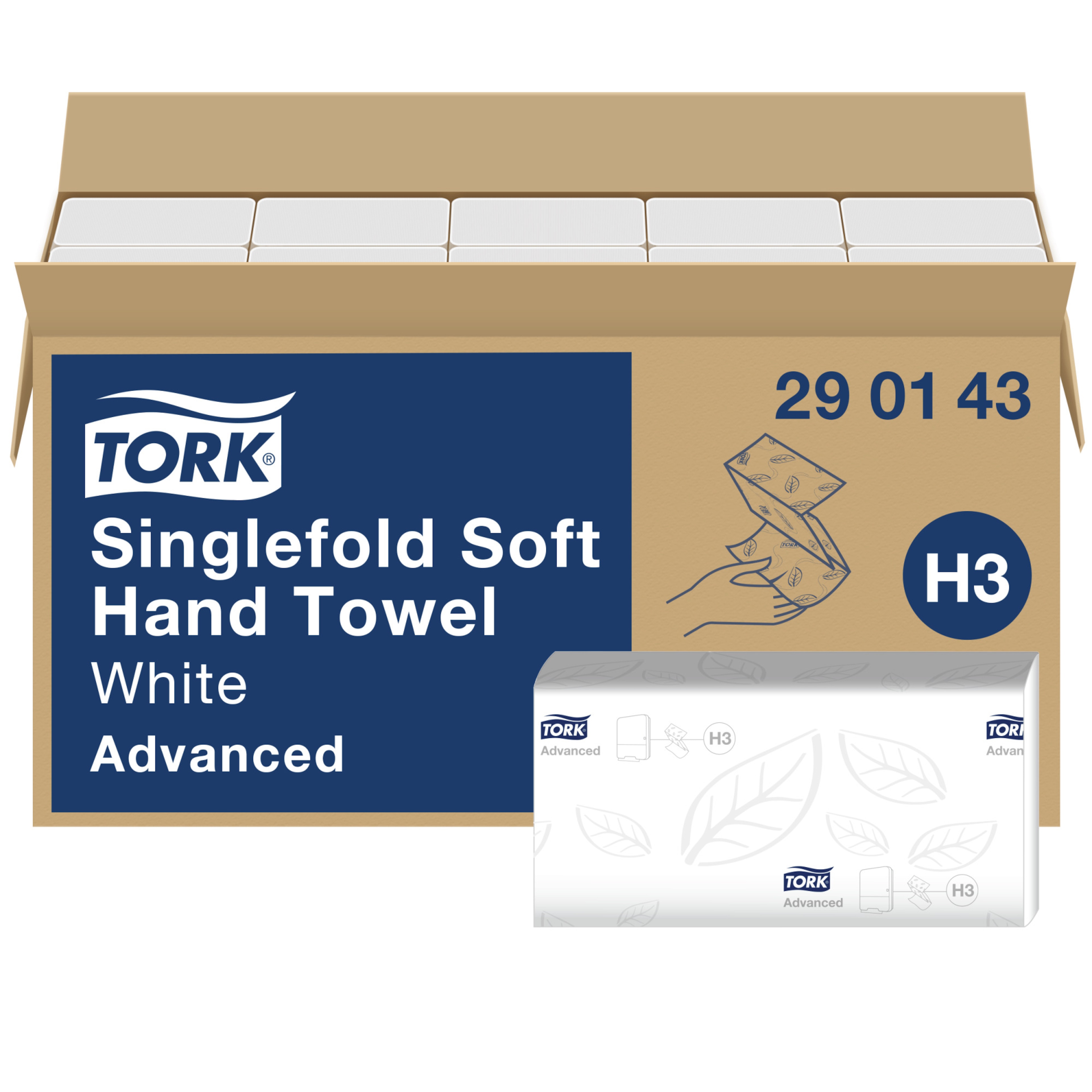Tork Soft Singlefold valged paberkäterätikud H3