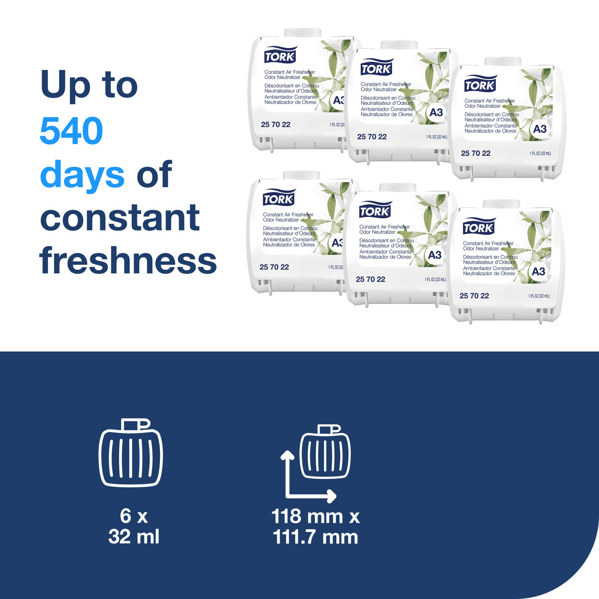 Tork Constant Air Freshener Refill, Odor Neutralizer A3