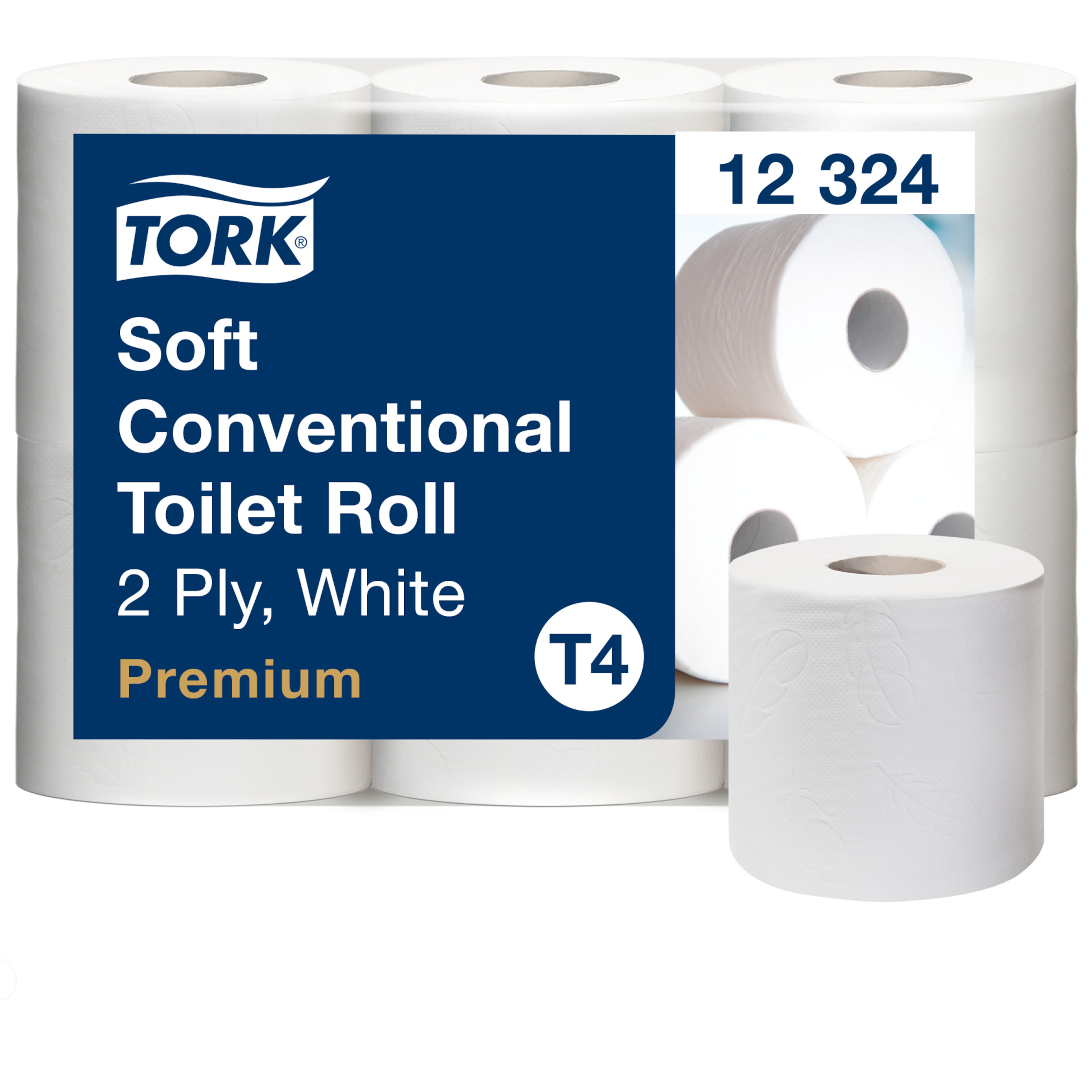 Tork Papier Toilette Rouleau traditionnel doux blanc T4