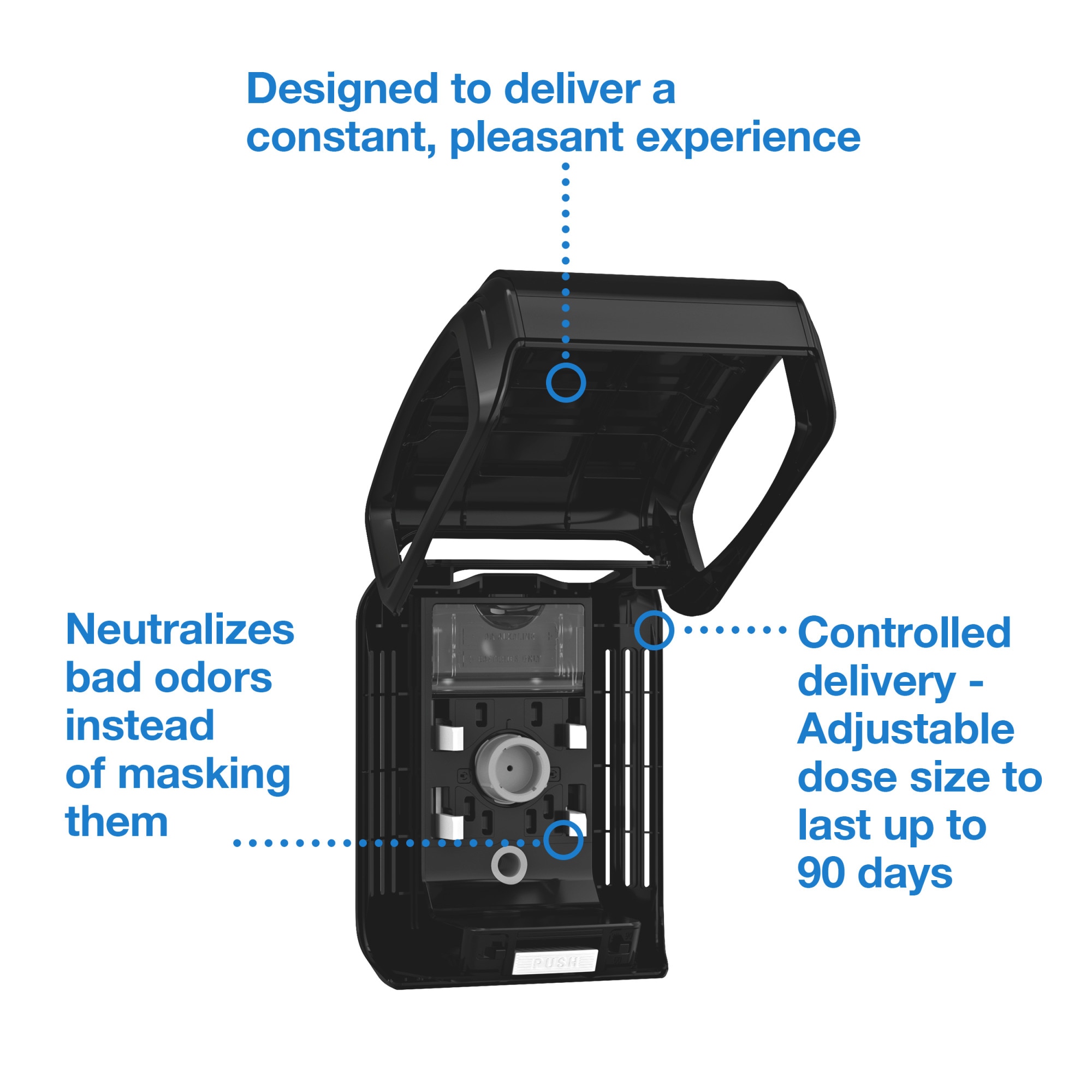 Tork Constant Air Freshener Dispenser, Black A3 Tork Constant Air Freshener Dispenser, Black A3