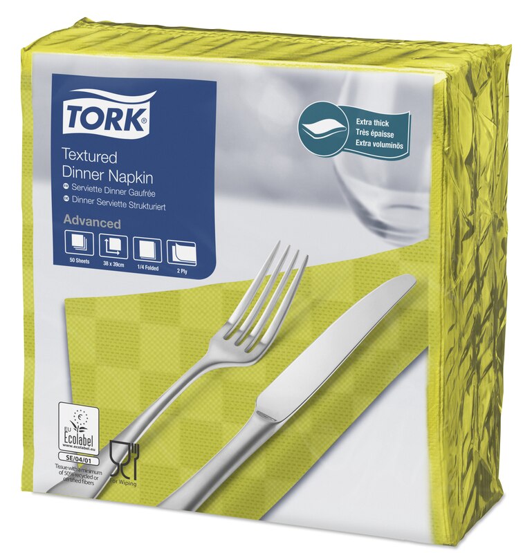 Tork Textured Lime Dinner Napkin
