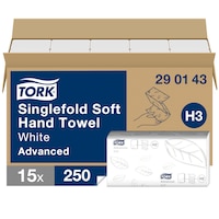 Tork мягкие листовые полотенца Singlefold сложения ZZ, качество Advanced