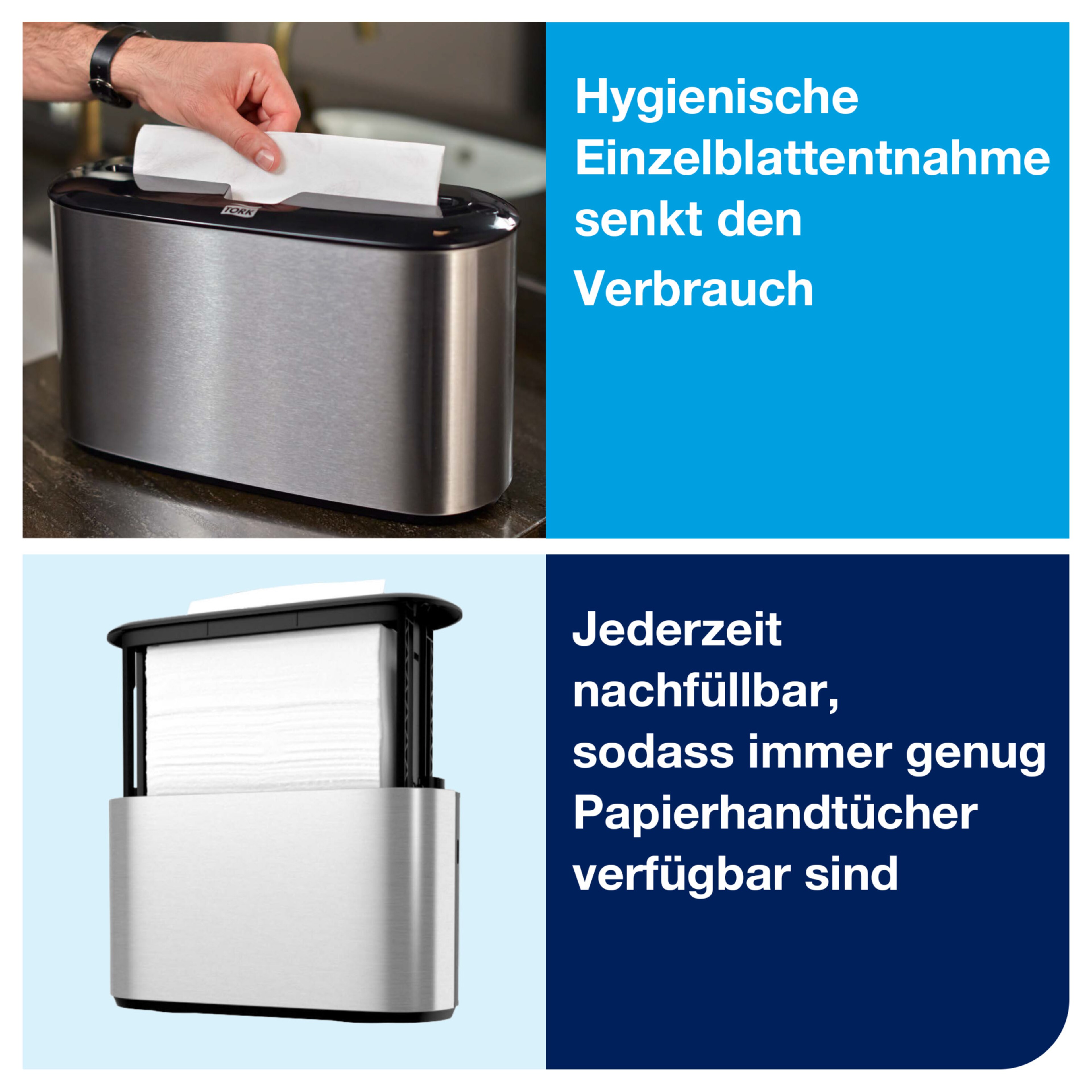 Tork Xpress® Spender für Multifold-Handtücher Edelstahl H2