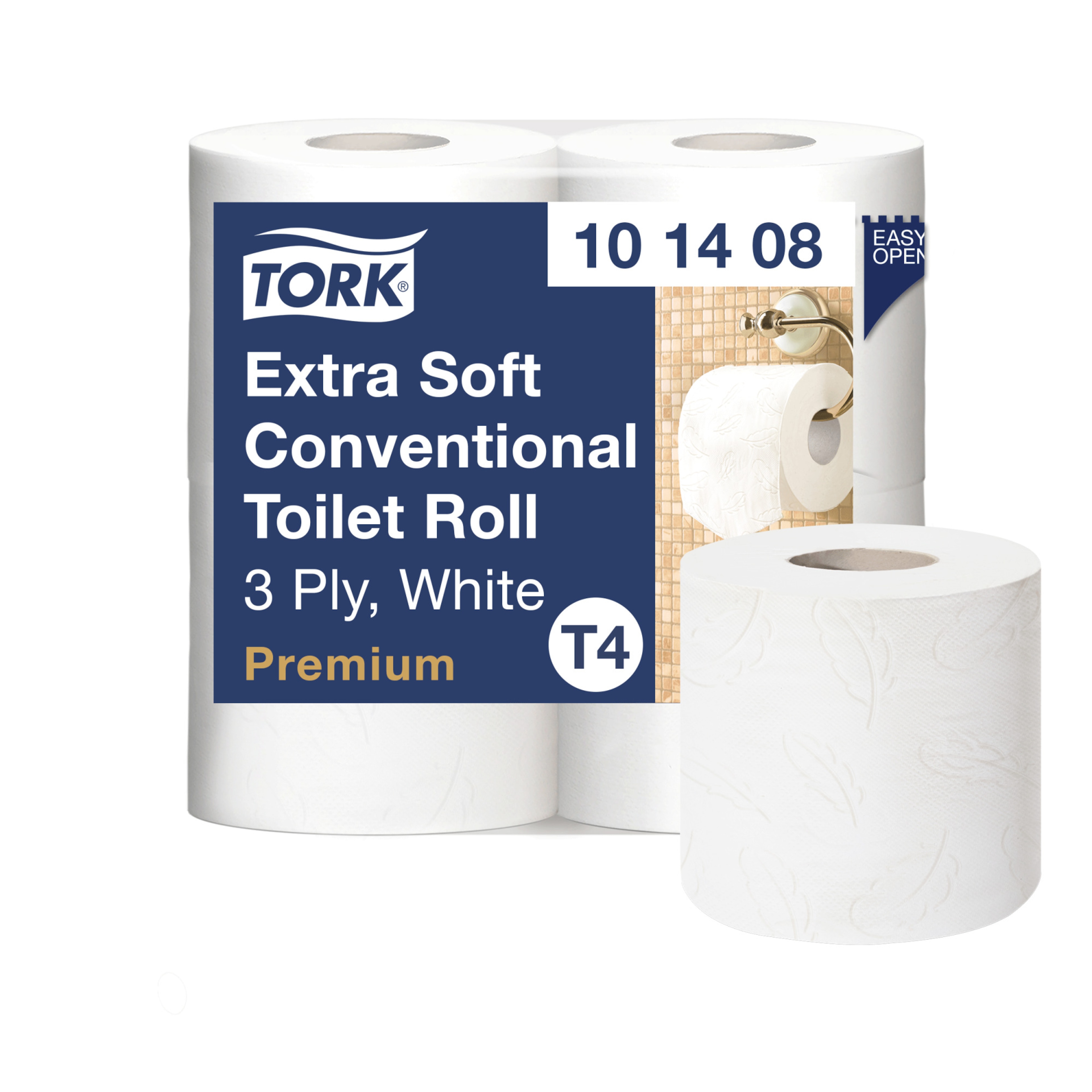 Tork Extra Soft Conventional Toilet Paper Roll White T4