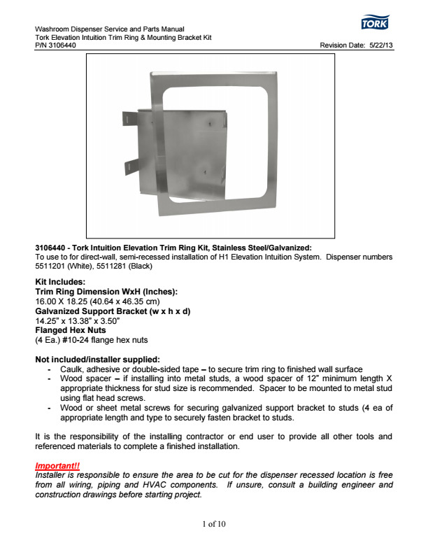 Mounting Instructions