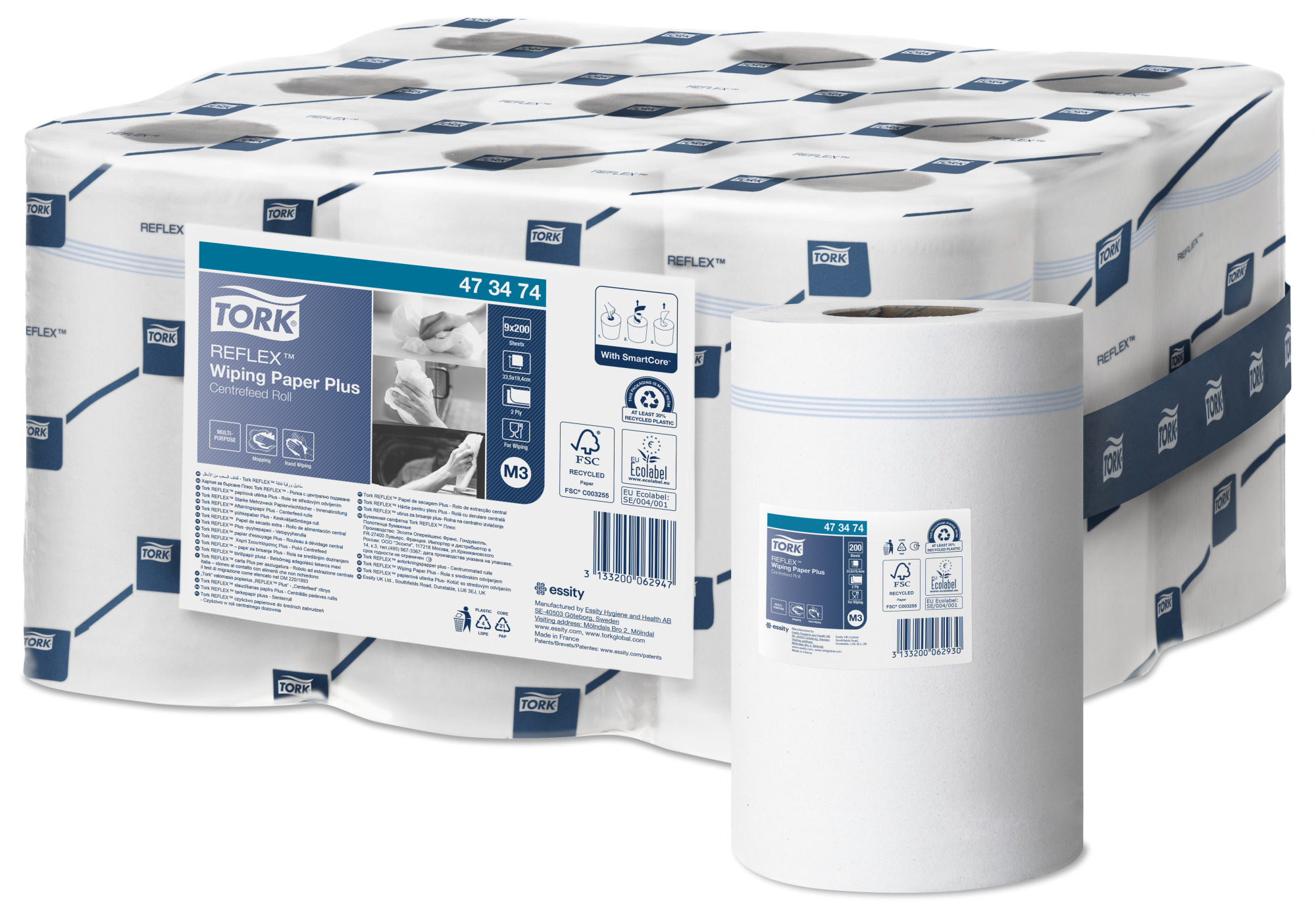 Tork Reflex™ papírové utěrky Plus bílé M3