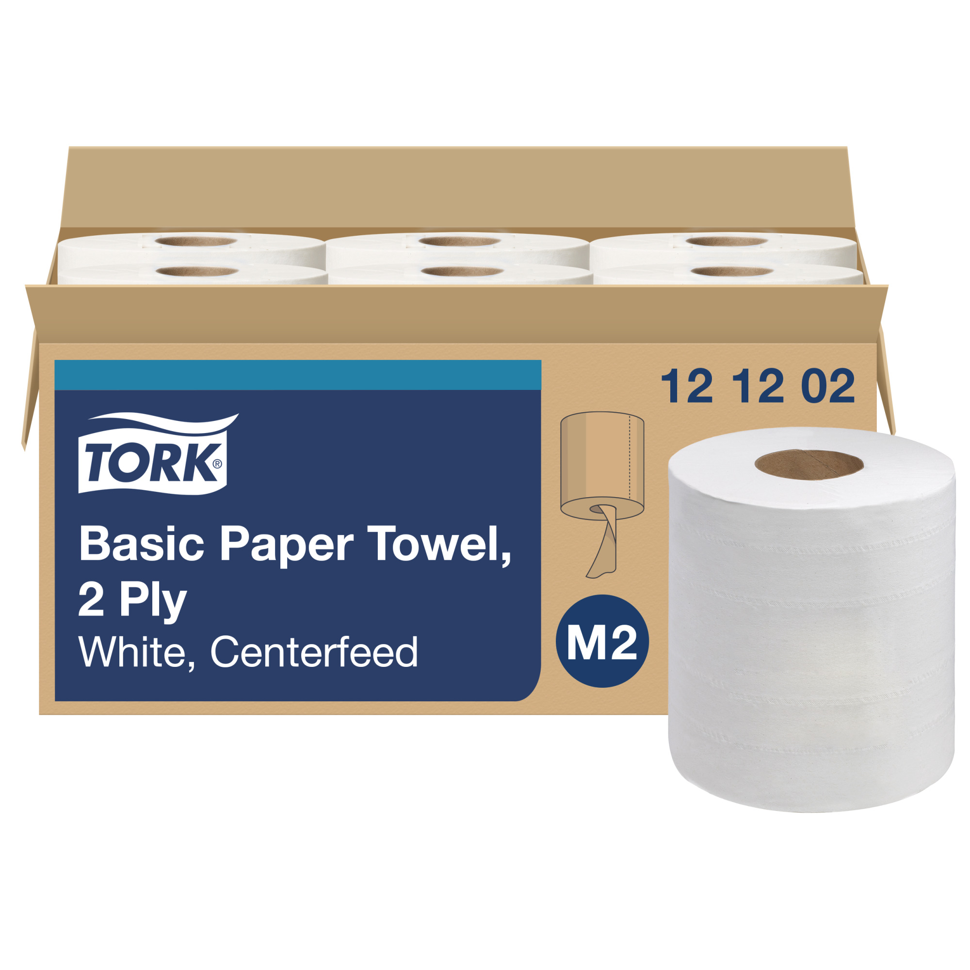 Essuie-mains en papier Tork à dévidage central Blanc M2