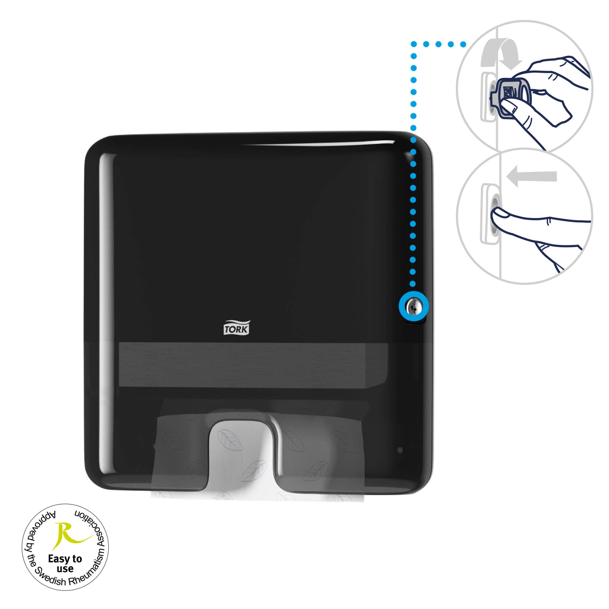 Tork Xpress® Mini Z Katlı Havlu Dispenseri Siyah H2