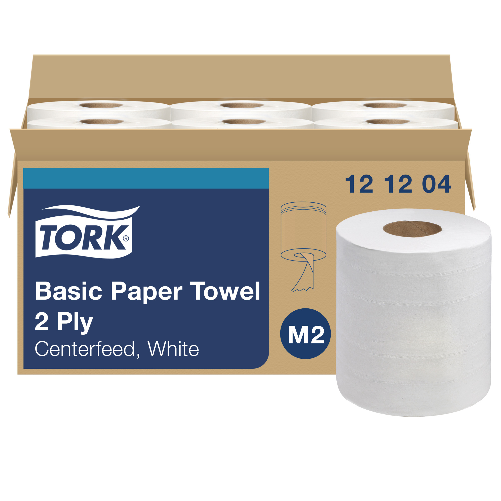 Essuie-mains avec sortie par le centre Tork Douceur Blanc M2