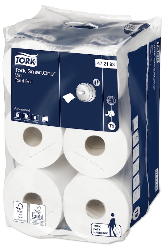 Papier Toilette SMARTONE Mini T9 Lot de 12 TORK