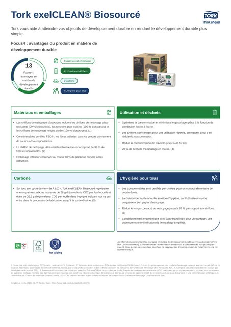 Fiche produit Développement durable