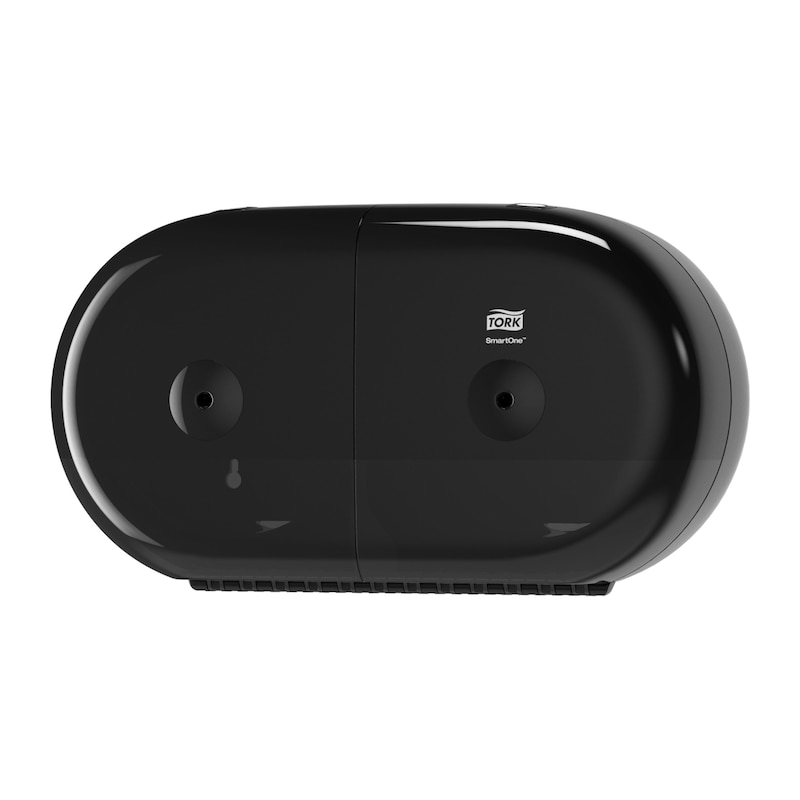 Tork SmartOne® Distributeur Mini Double pour Papier Toilette Rouleau, Noir