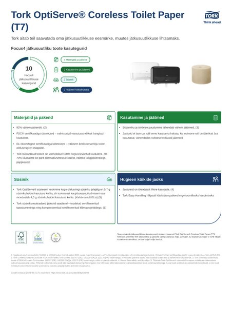 Jätkusuutlikkuse tooteleht