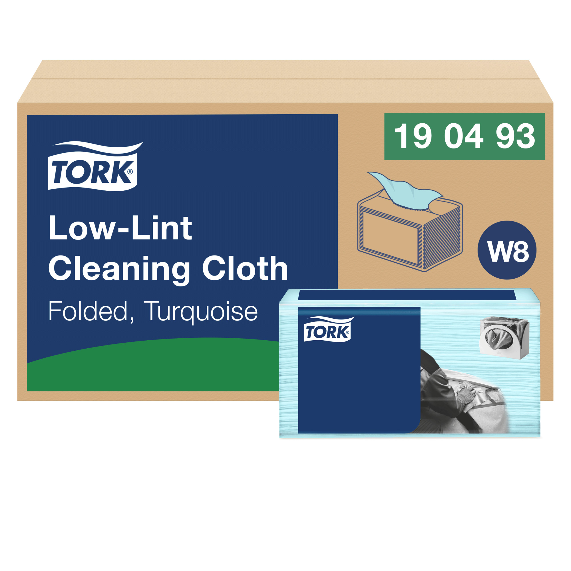 Tork Low-Lint Cleaning Cloth Turquoise W8
