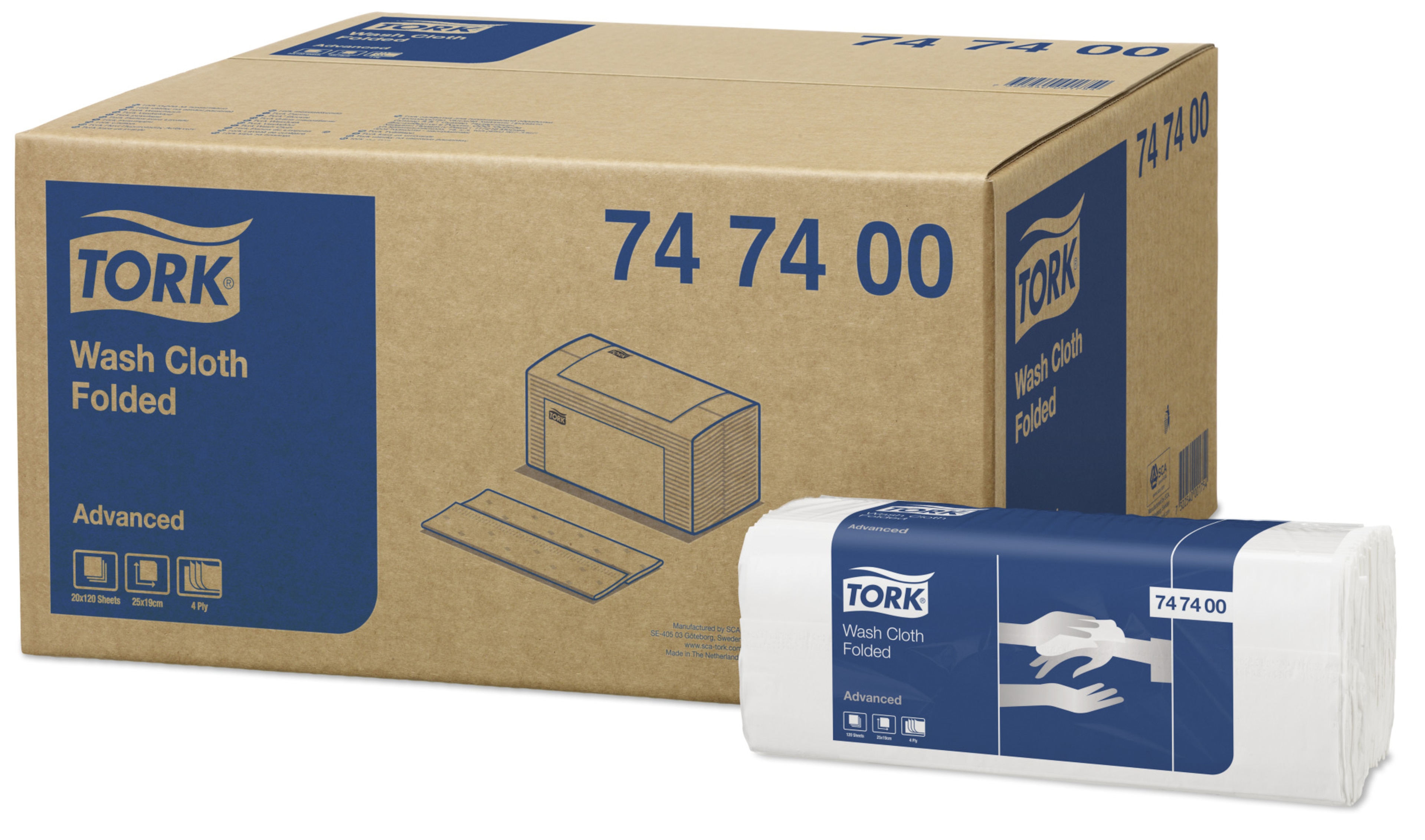 Tork Soft Vaskeklud, Hvid