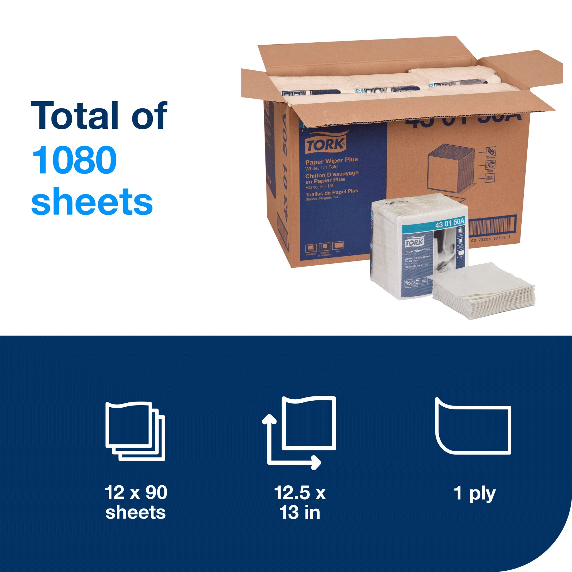 Tork Paper Wiper Plus White Self Dispensing