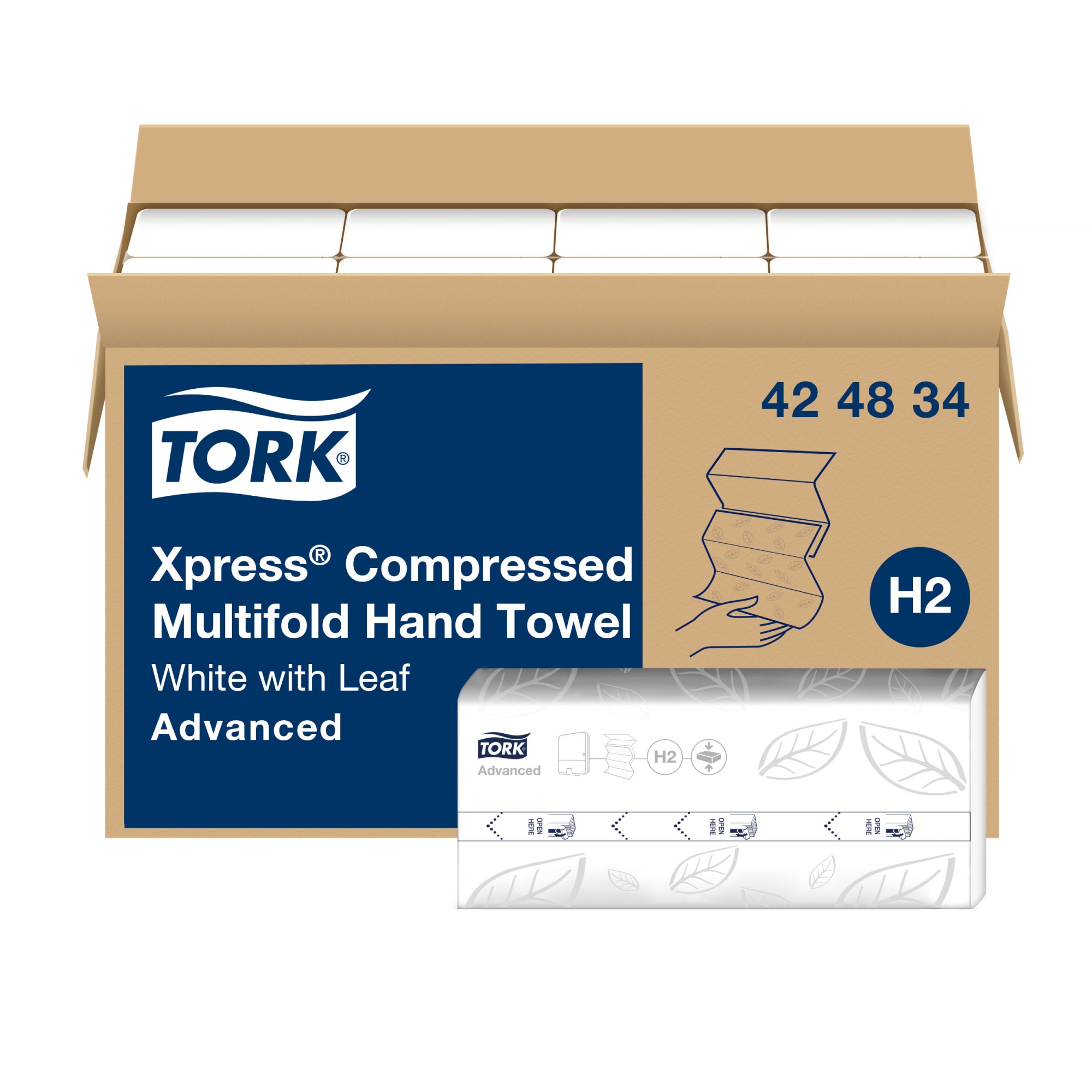 Tork Xpress® Compressed Multifold Hand Towel White H2