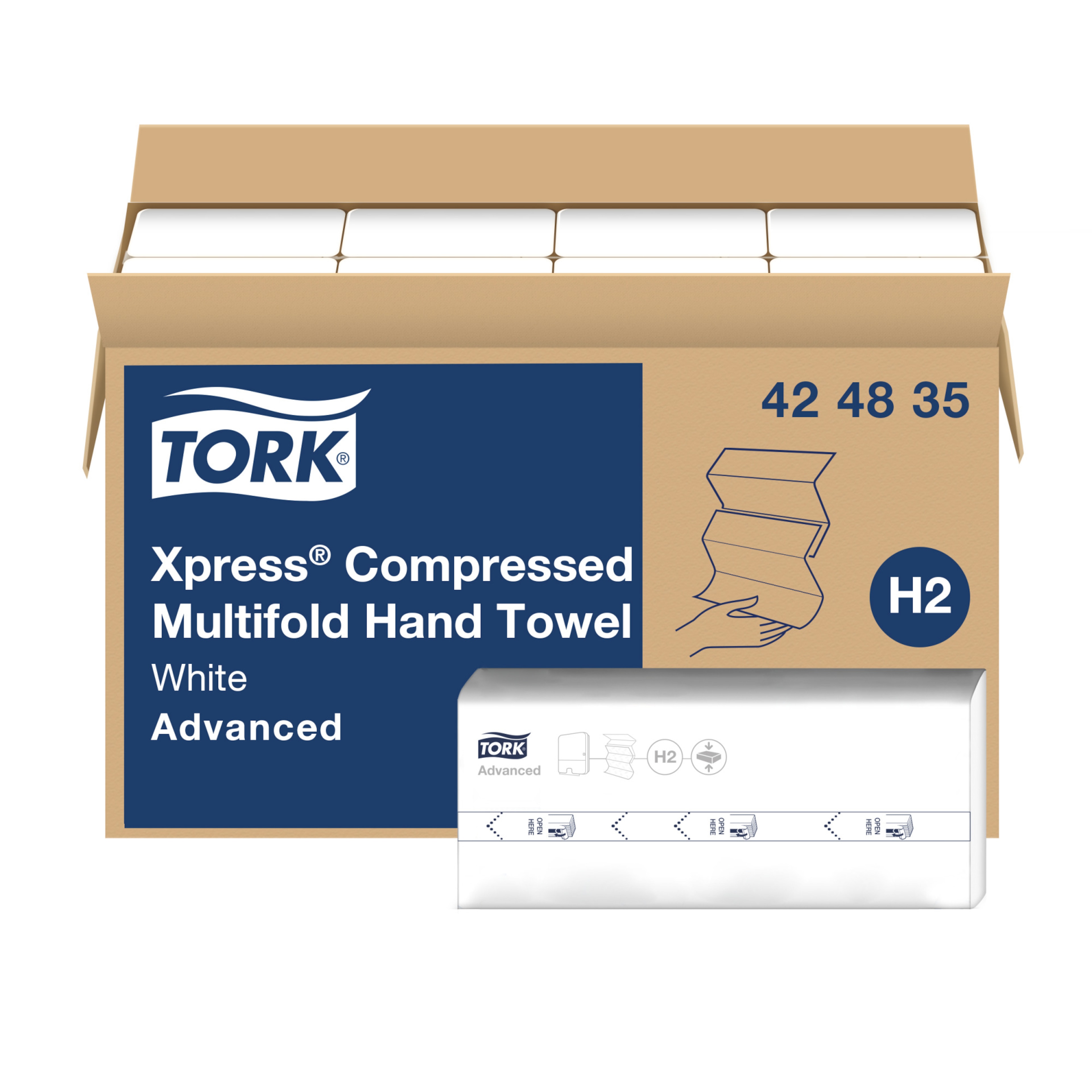 Tork Xpress® Compressed Multifold Hand Towel White H2