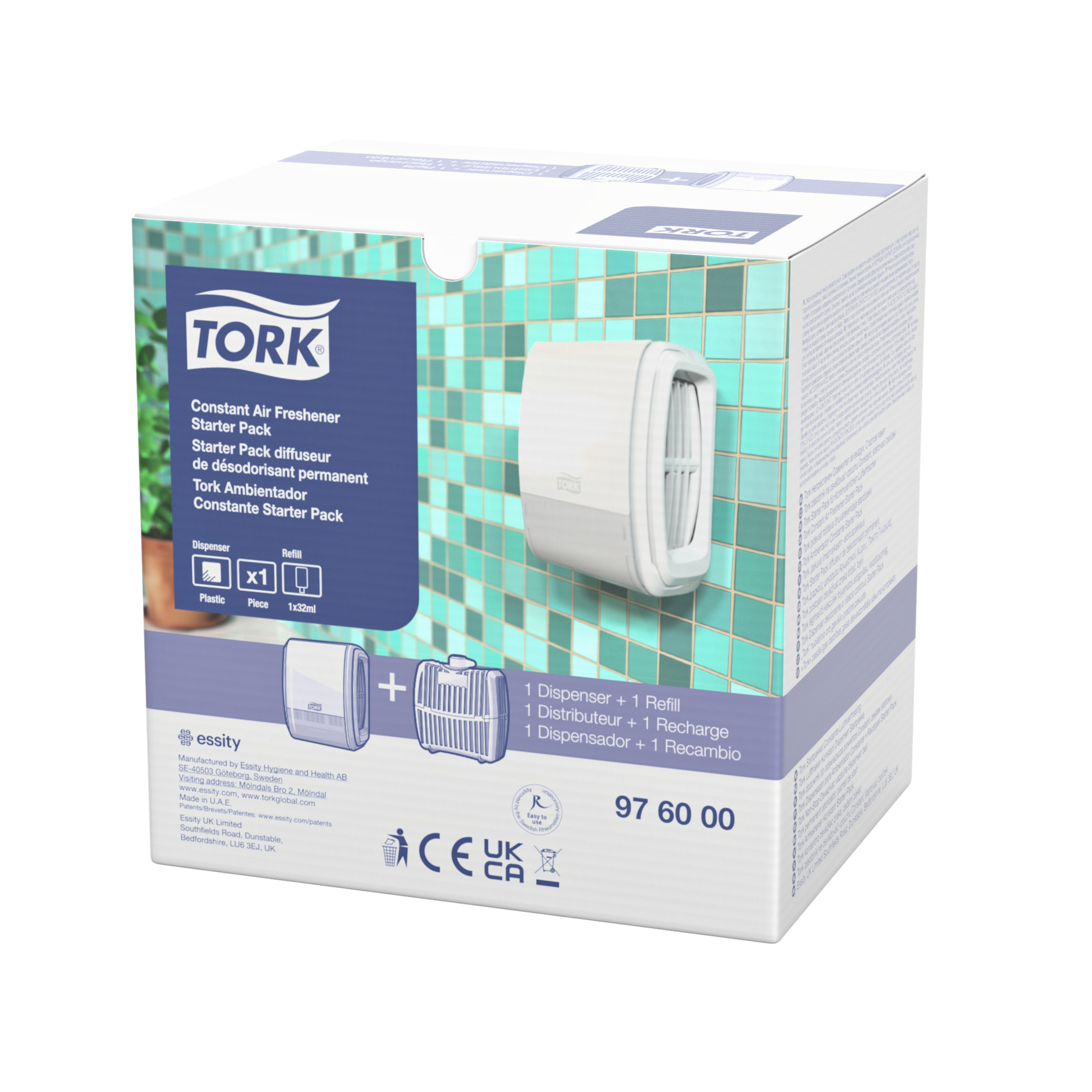 Tork Pack de démarrage pour désodorisant en continu blanc A3