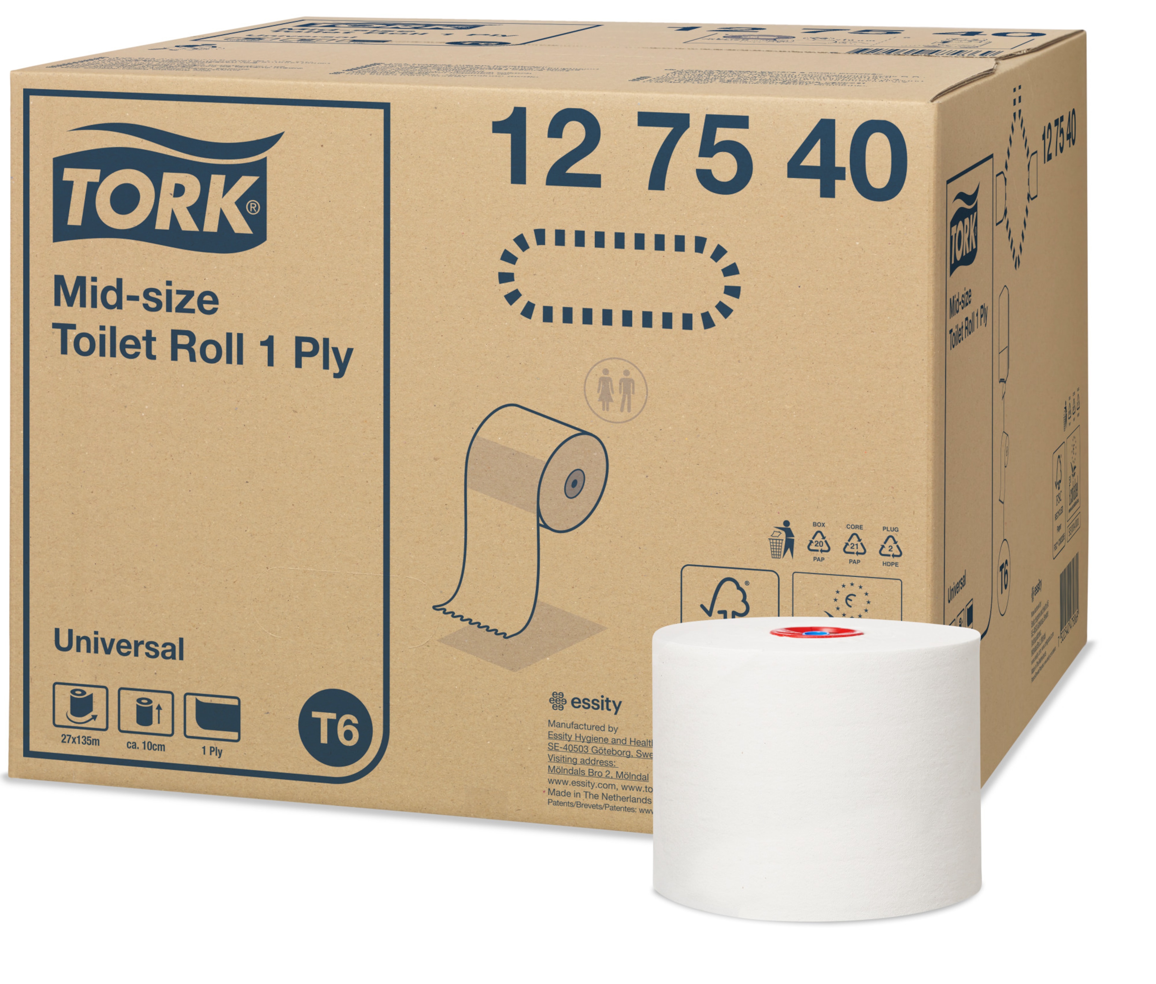 Tork Mid-size Toiletpapier Wit T6