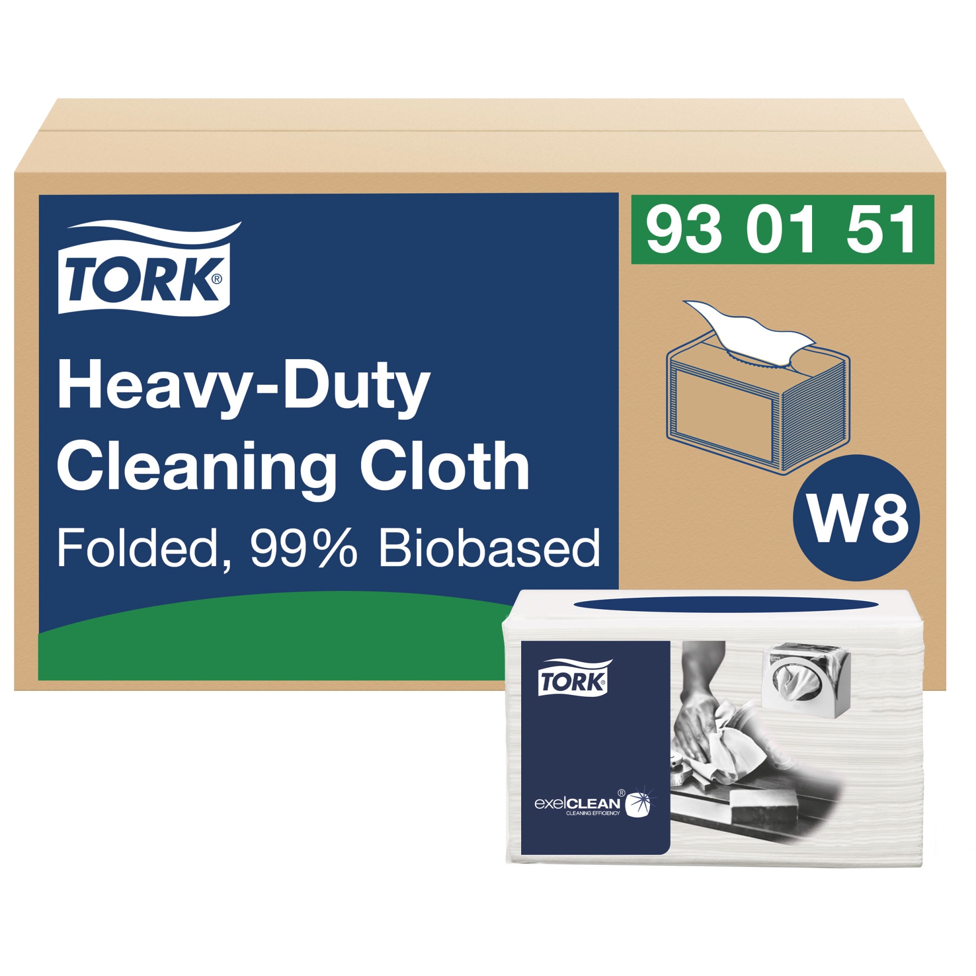 Tork Biobased Heavy-Duty Cleaning Cloth | 930151 | Wipers and cloths | Refill | Tork US Tork Biobased Heavy-Duty Cleaning Cloth | 930151 | Wipers and cloths | Refill | Tork US