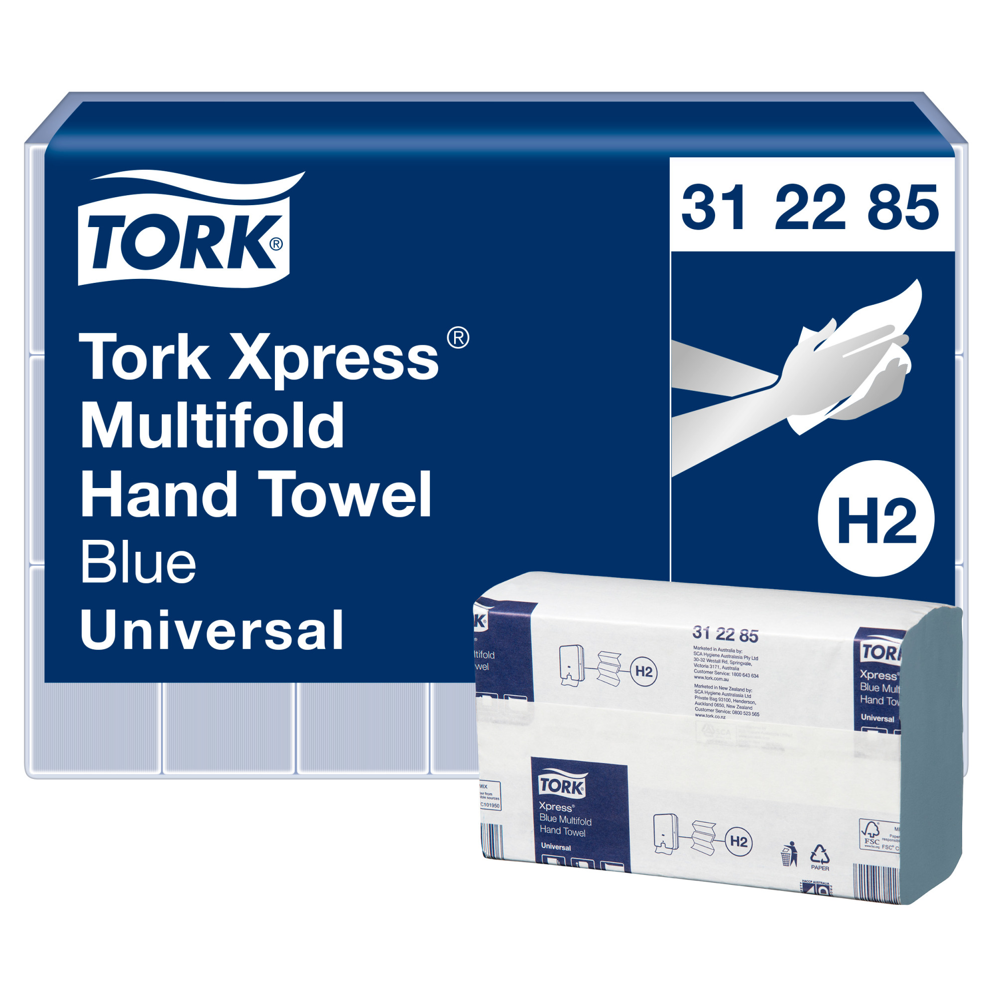 Tork Xpress Blue Multifold Hand Towel / Slimline