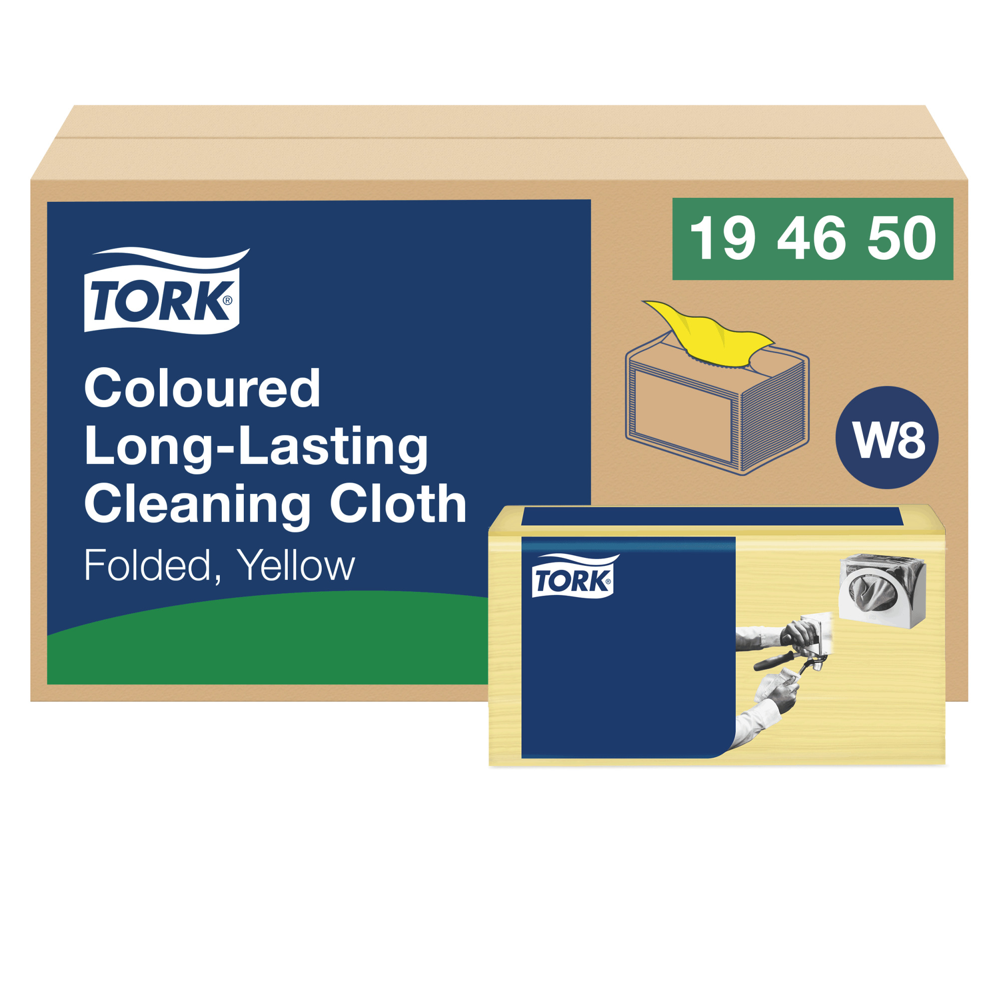Tork Long-Lasting Cleaning Cloth Yellow W8