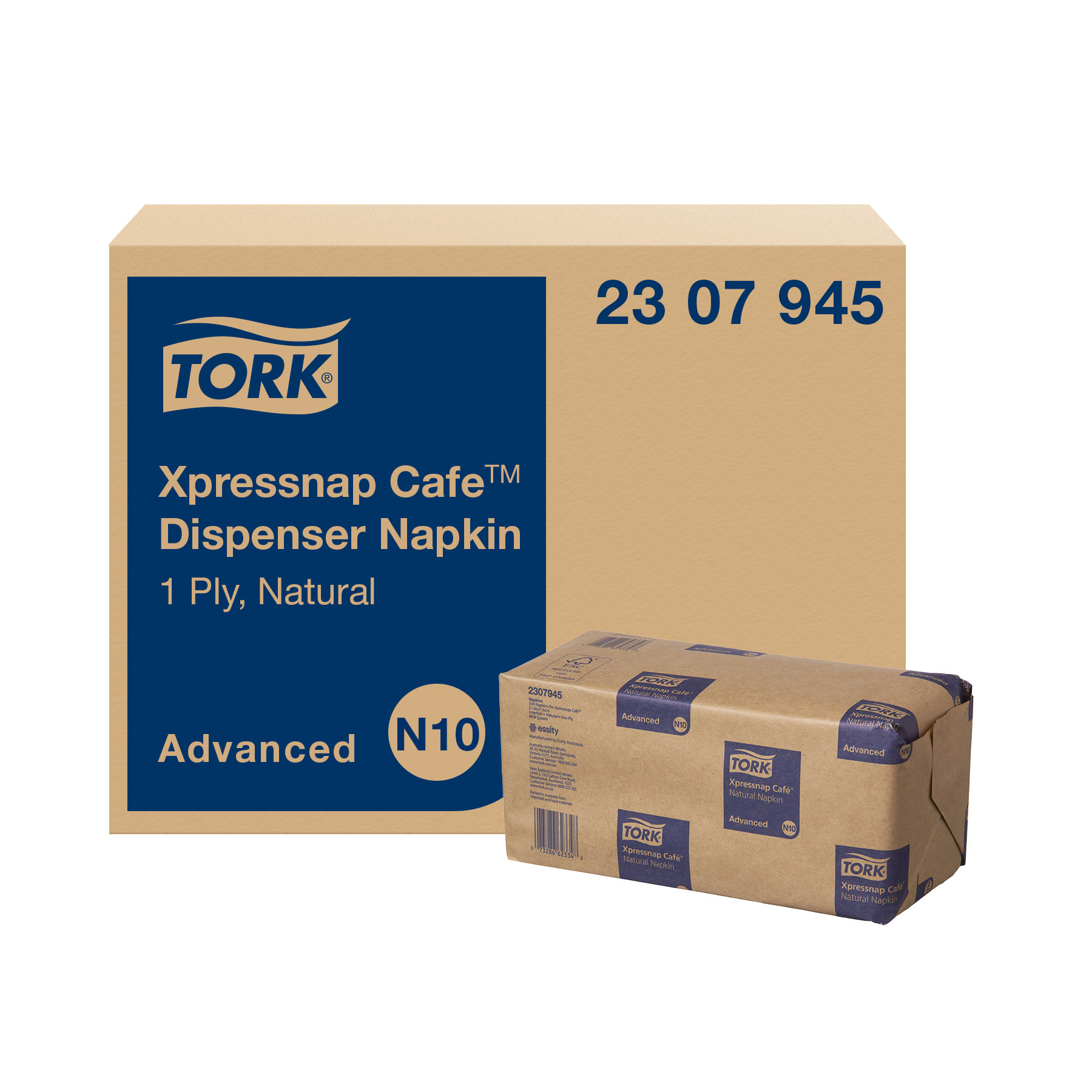 Tork Xpressnap Café Natural Dispenser Napkin