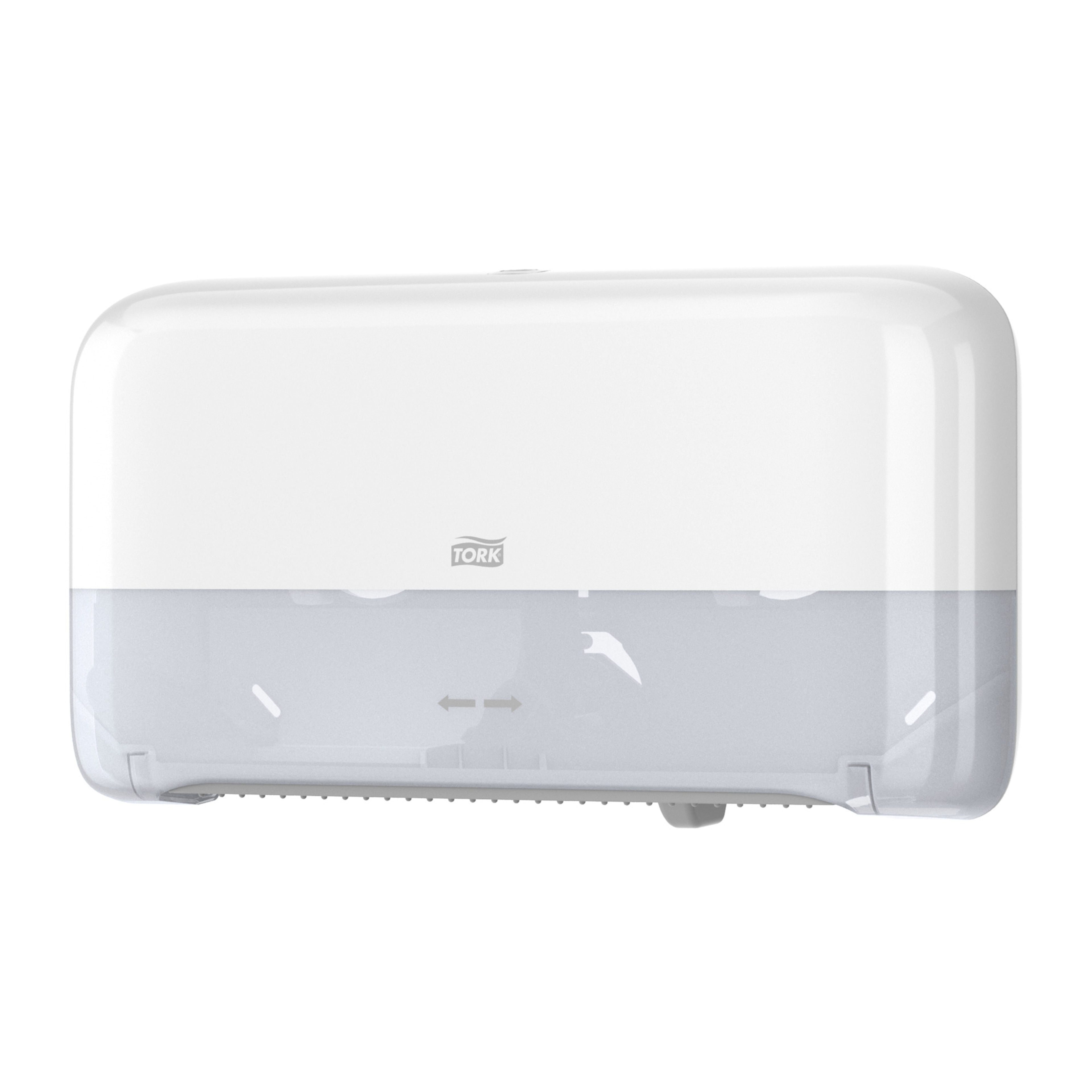 Tork Distributeur pour Papier toilette Mini Jumbo 2 rouleaux, Blanc