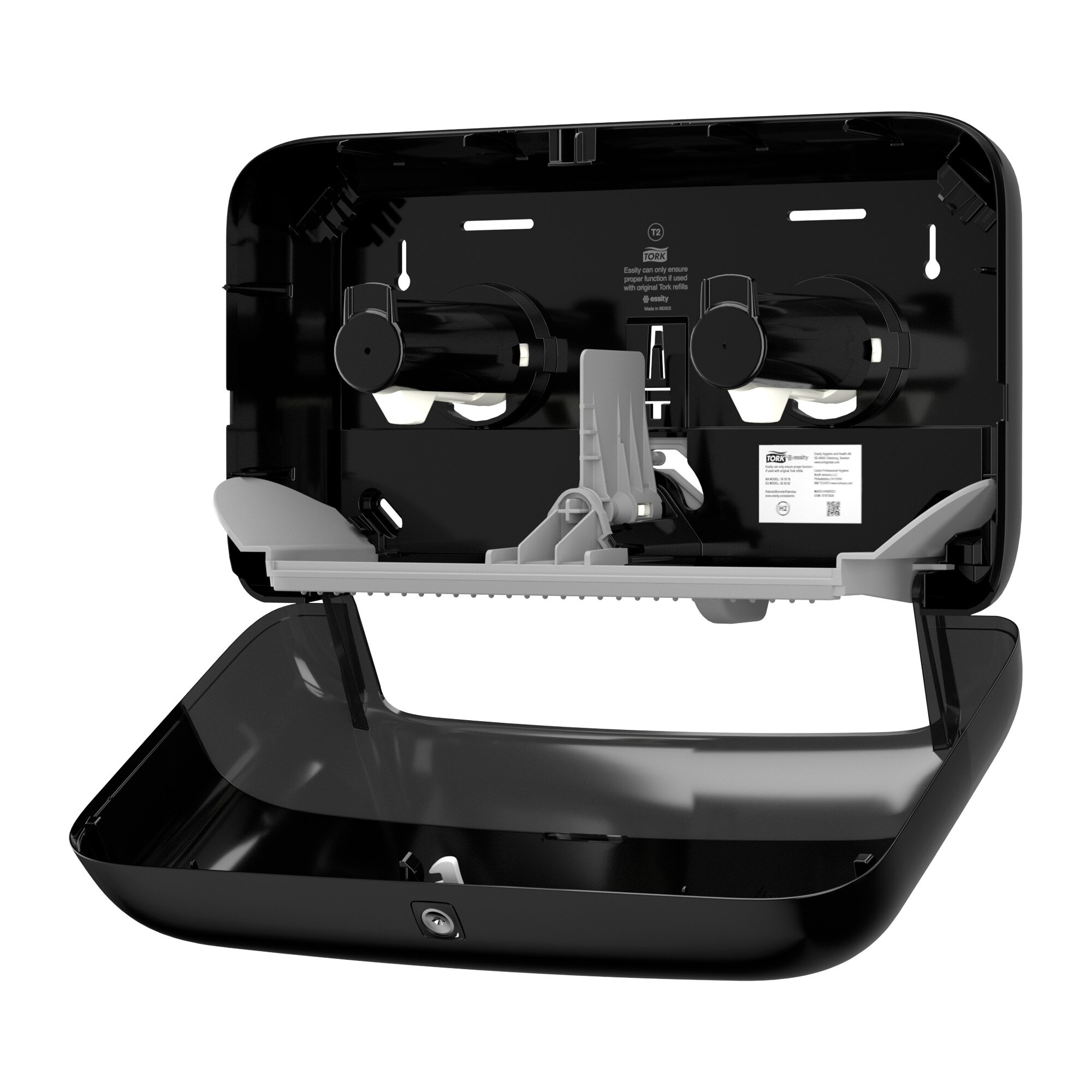 Tork Mini Jumbo 2-roll Toilet Paper Dispenser Black