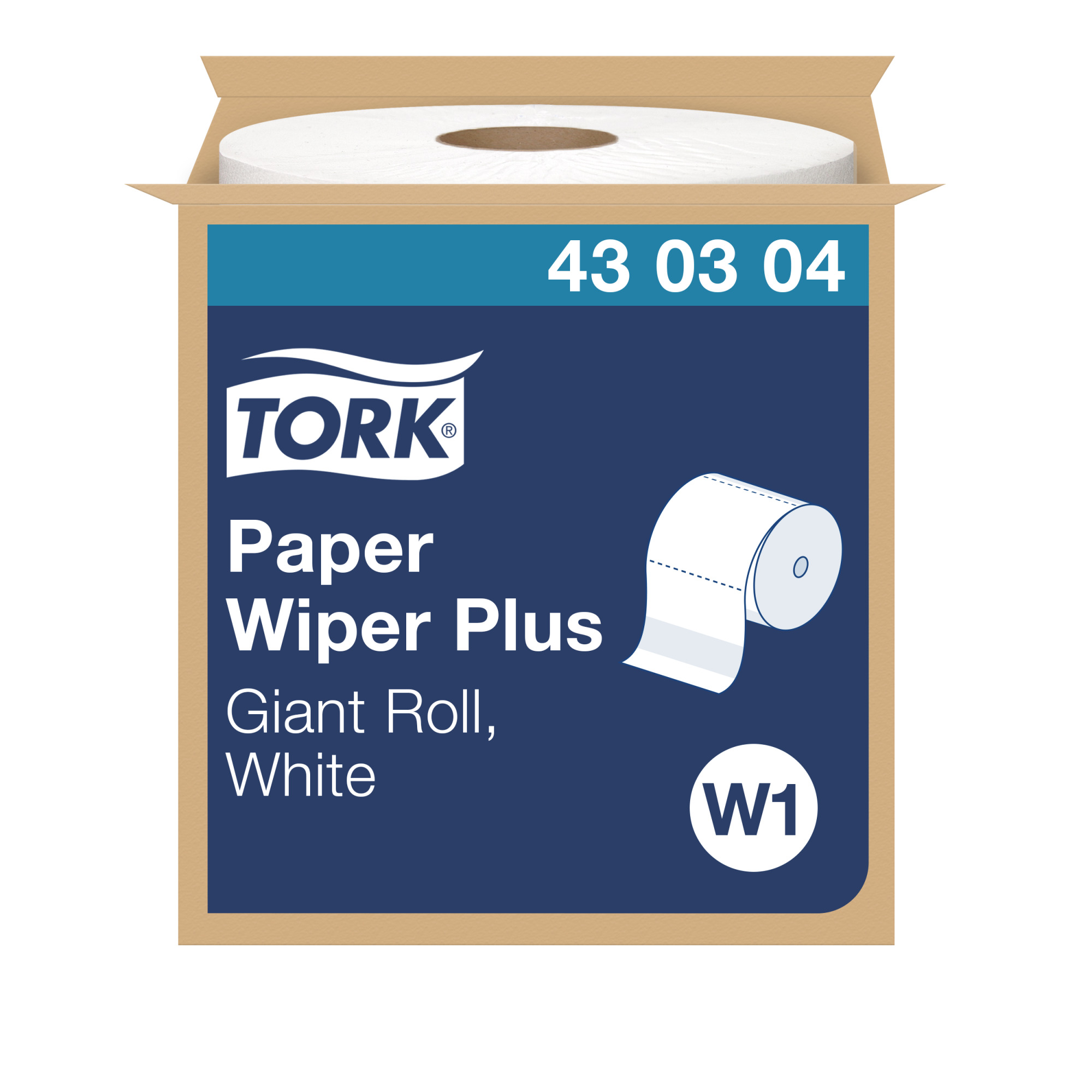 Wiper Unit Paper Loading Rode Tork Heavy-Duty Industrial Paper Wiper Blue W1