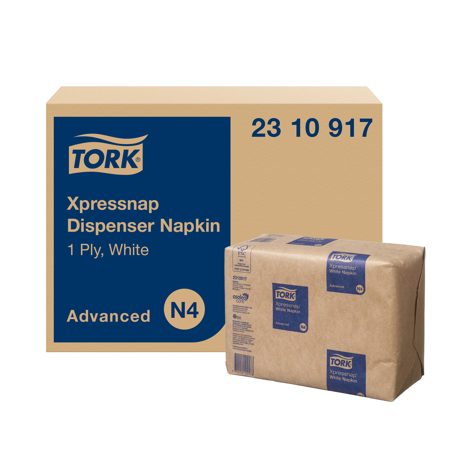 Tork Xpressnap White Dispenser Napkin