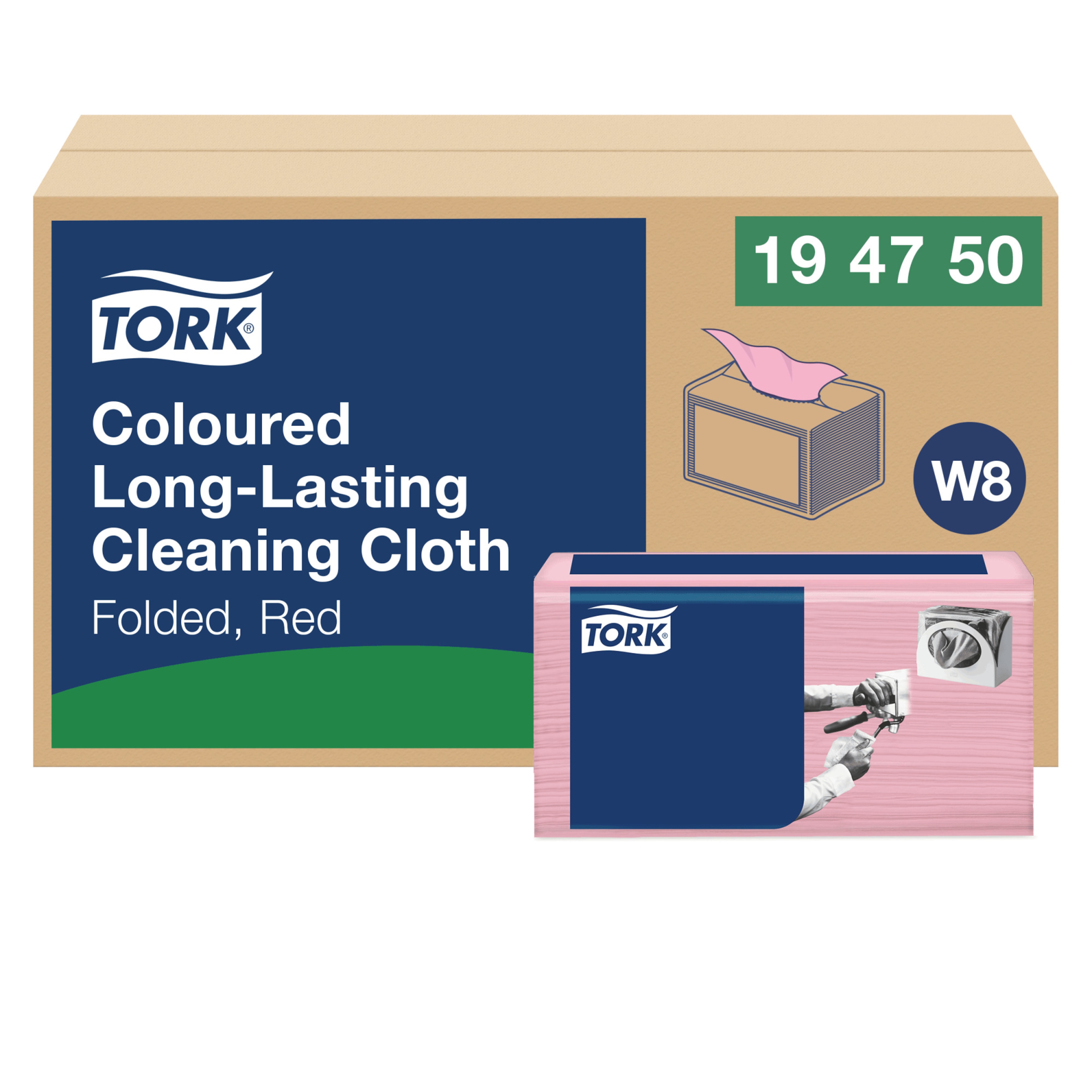 Tork Long-Lasting Cleaning Cloth Red W8