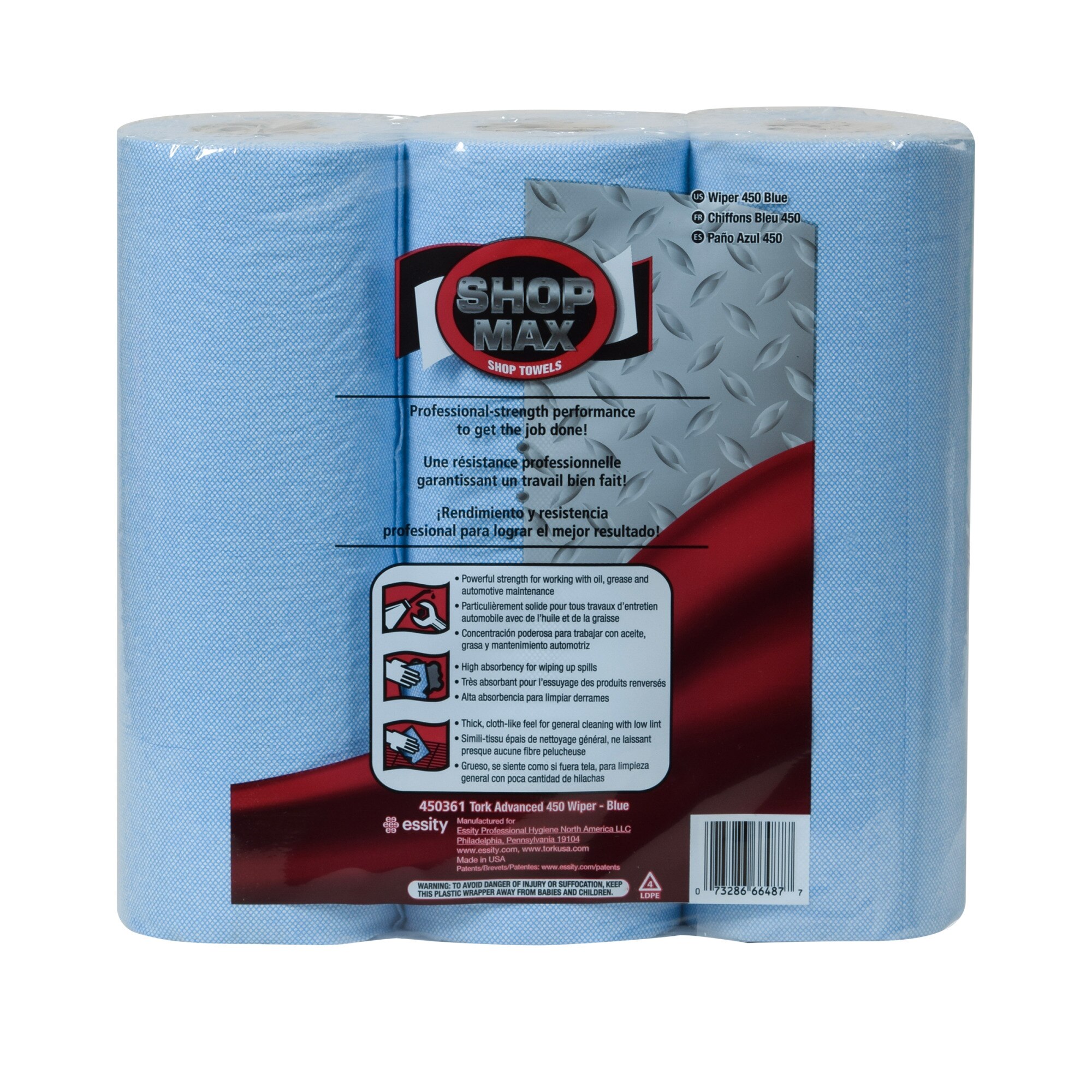 Tork ShopMax Wiper 450, Roll Towel