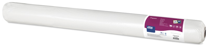 Tork weiße Tischüberzug-Rolle aus Papier mit Prägung