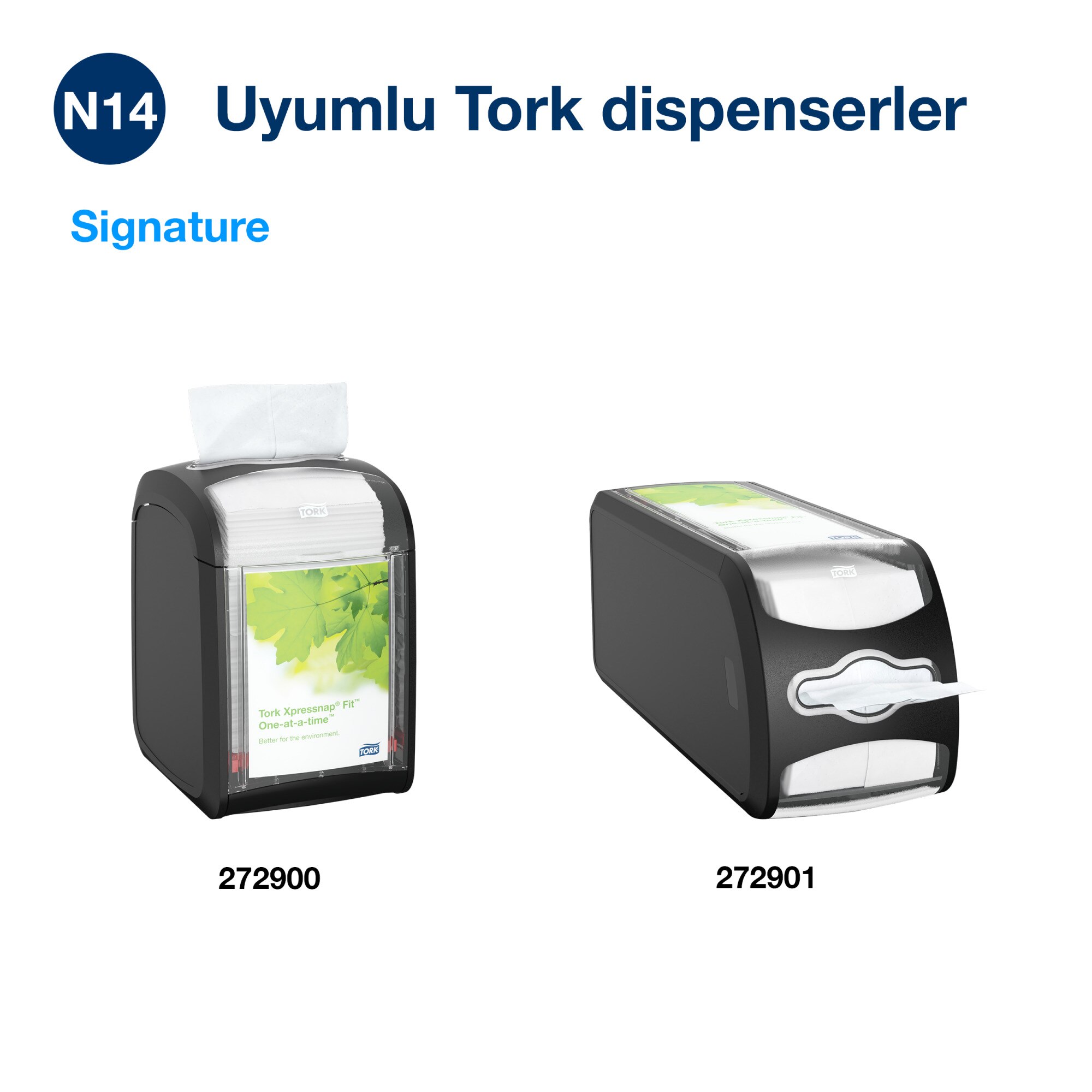 Tork Xpressnap Fit® Beyaz Dispenser Peçete N14