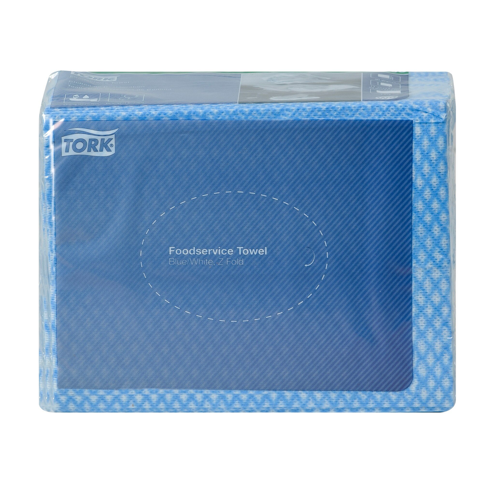 Tork Foodservice Cleaning Towel Blue/White W8