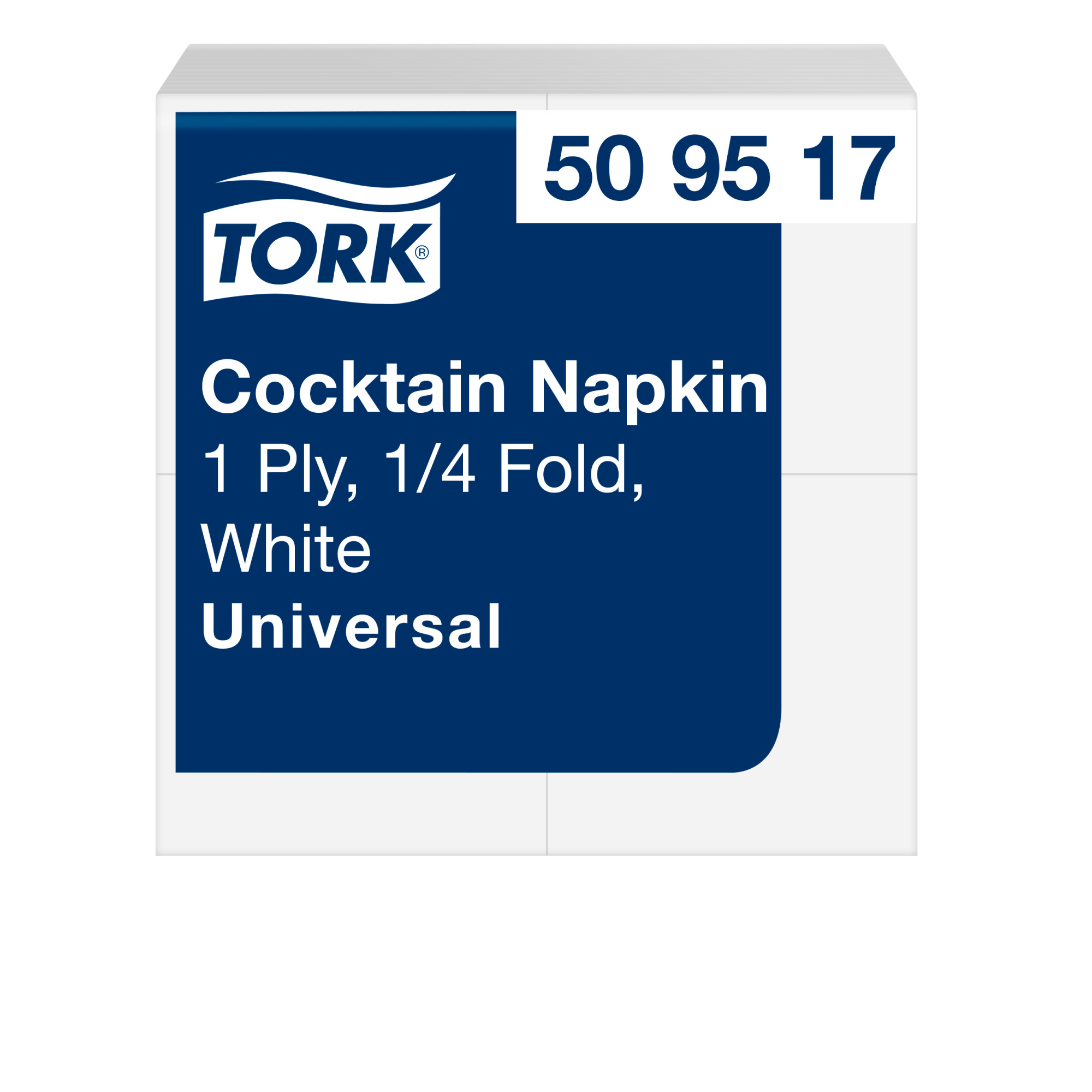 Tork White Cocktail Napkin 1 Ply