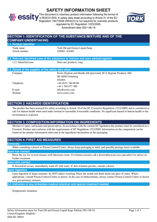 Safety Data Sheet