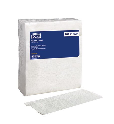 Tork LinStyle® White Valet Guest Towel, 1/6 Fold