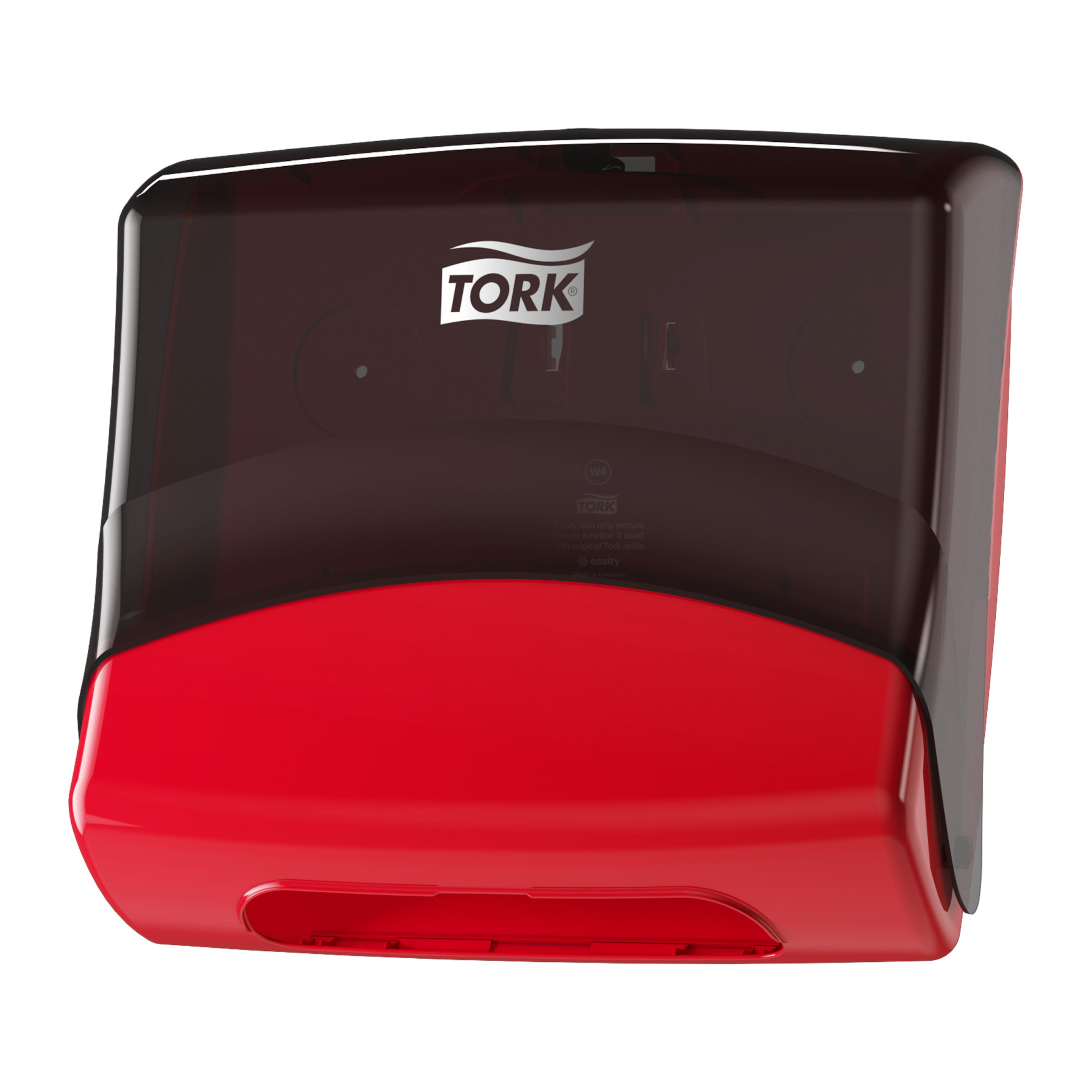 Tork Folded Wiper Dispenser Red and Smoke W4