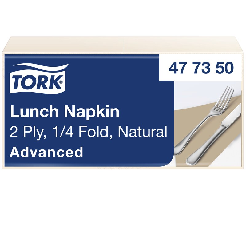 Tork Lunchserviette Natur 100 % recycelt 1/4-Falz – Papierverpackung