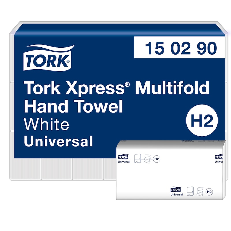 Tork Xpress® kosteneffiziente Multifold-Handtücher Weiß H2