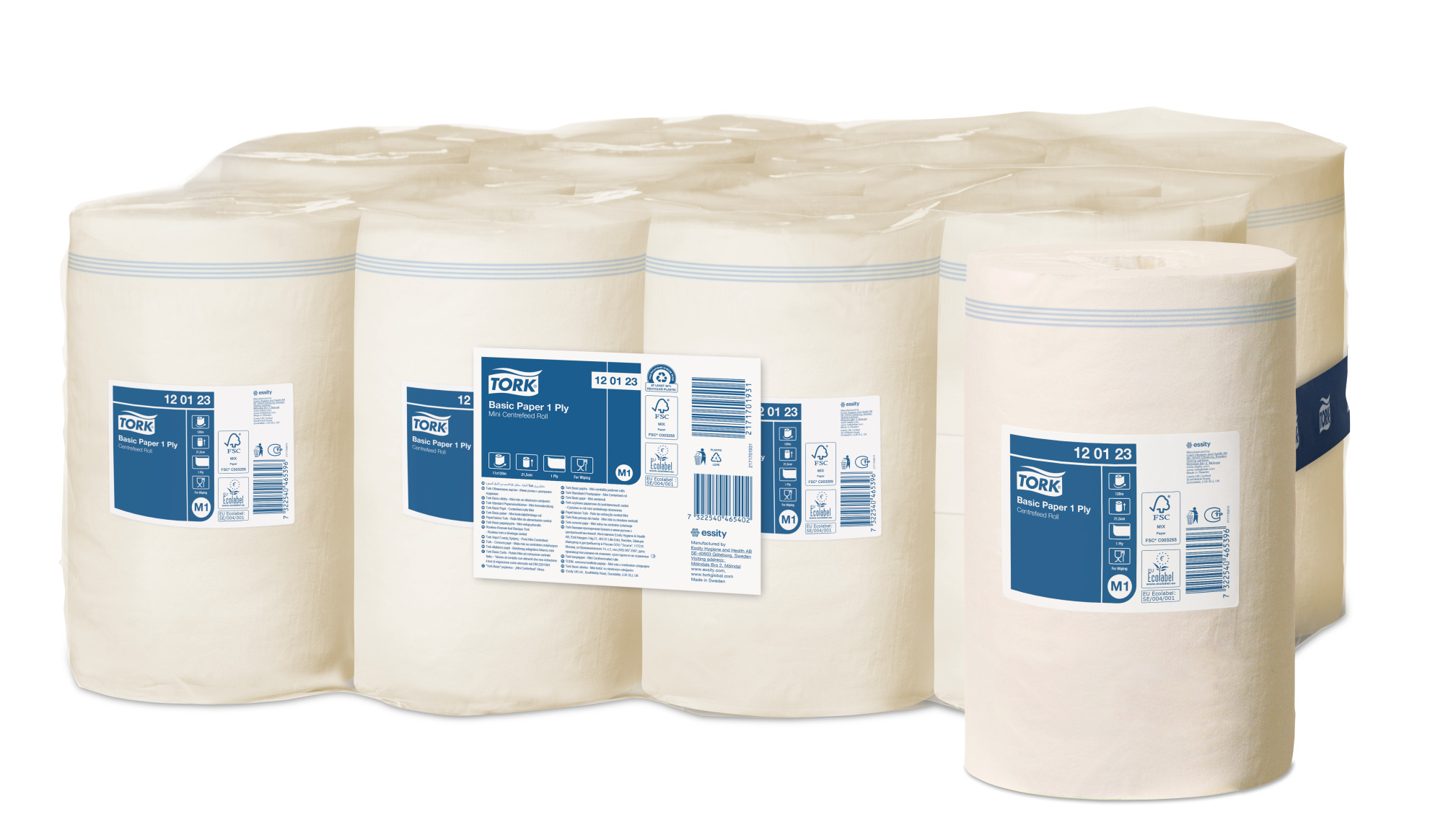 Tork Basic Centrefeed Wiping Paper White M1