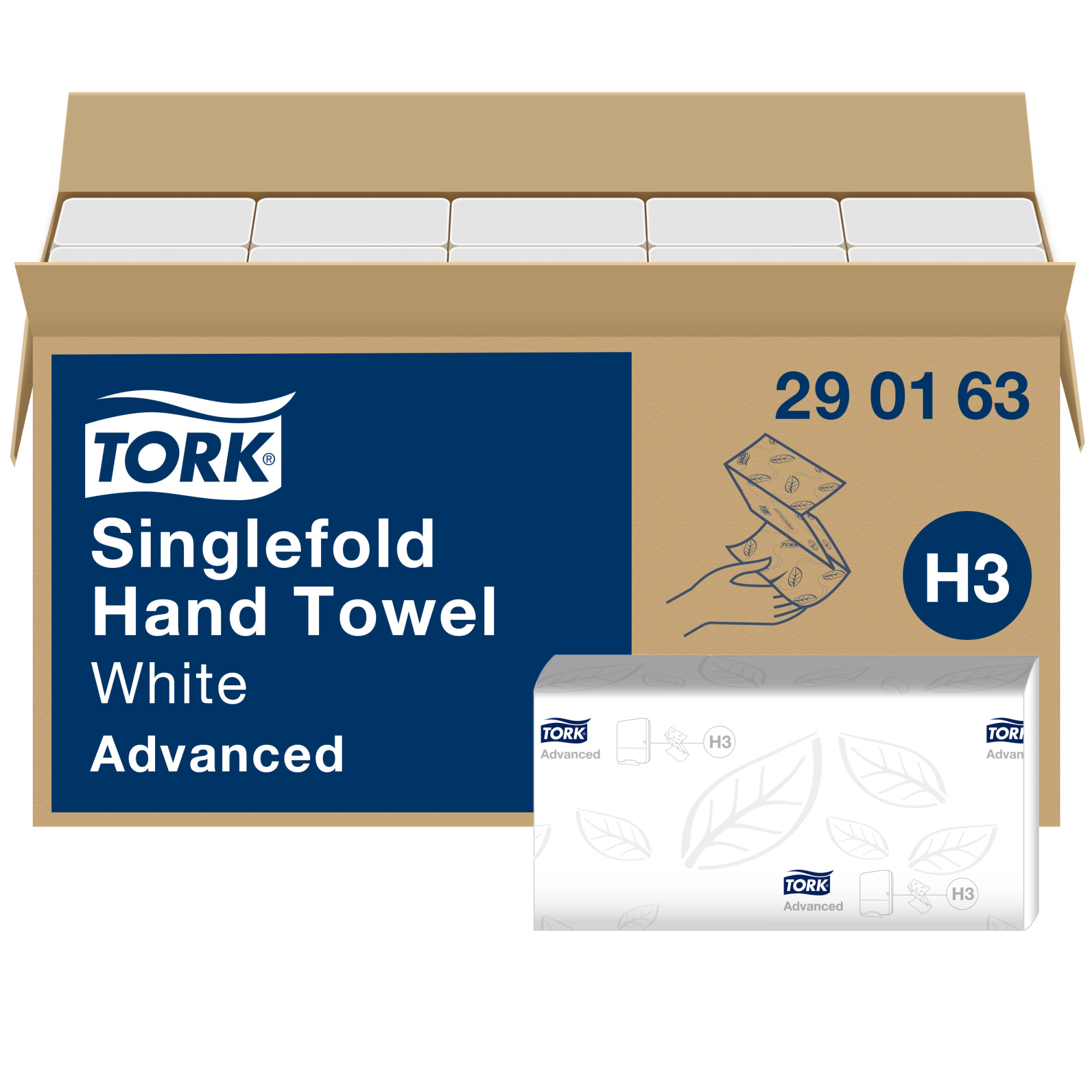 Tork weiche Zickzack-Handtücher Weiß H3