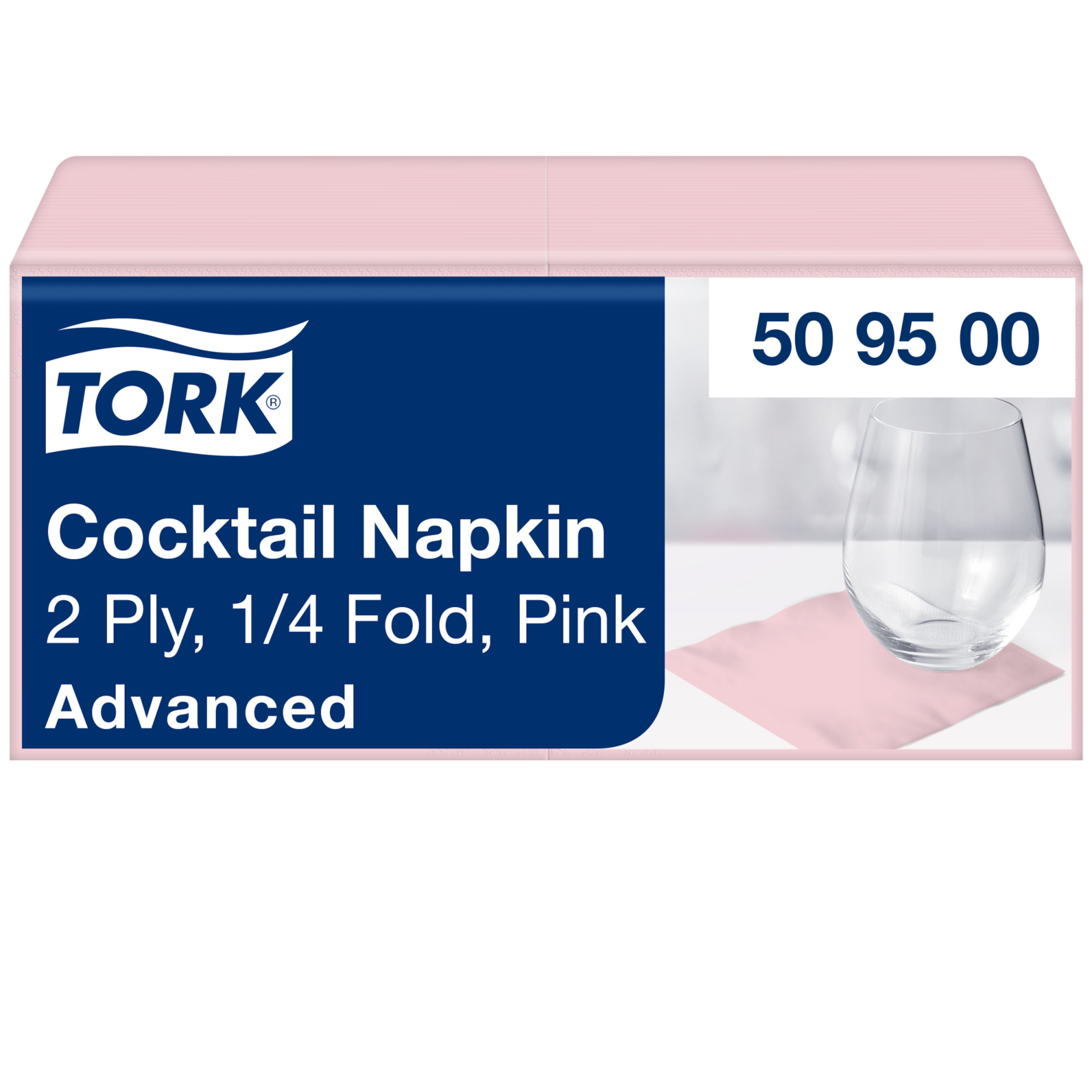 Tork Serviette cocktail rose pâle